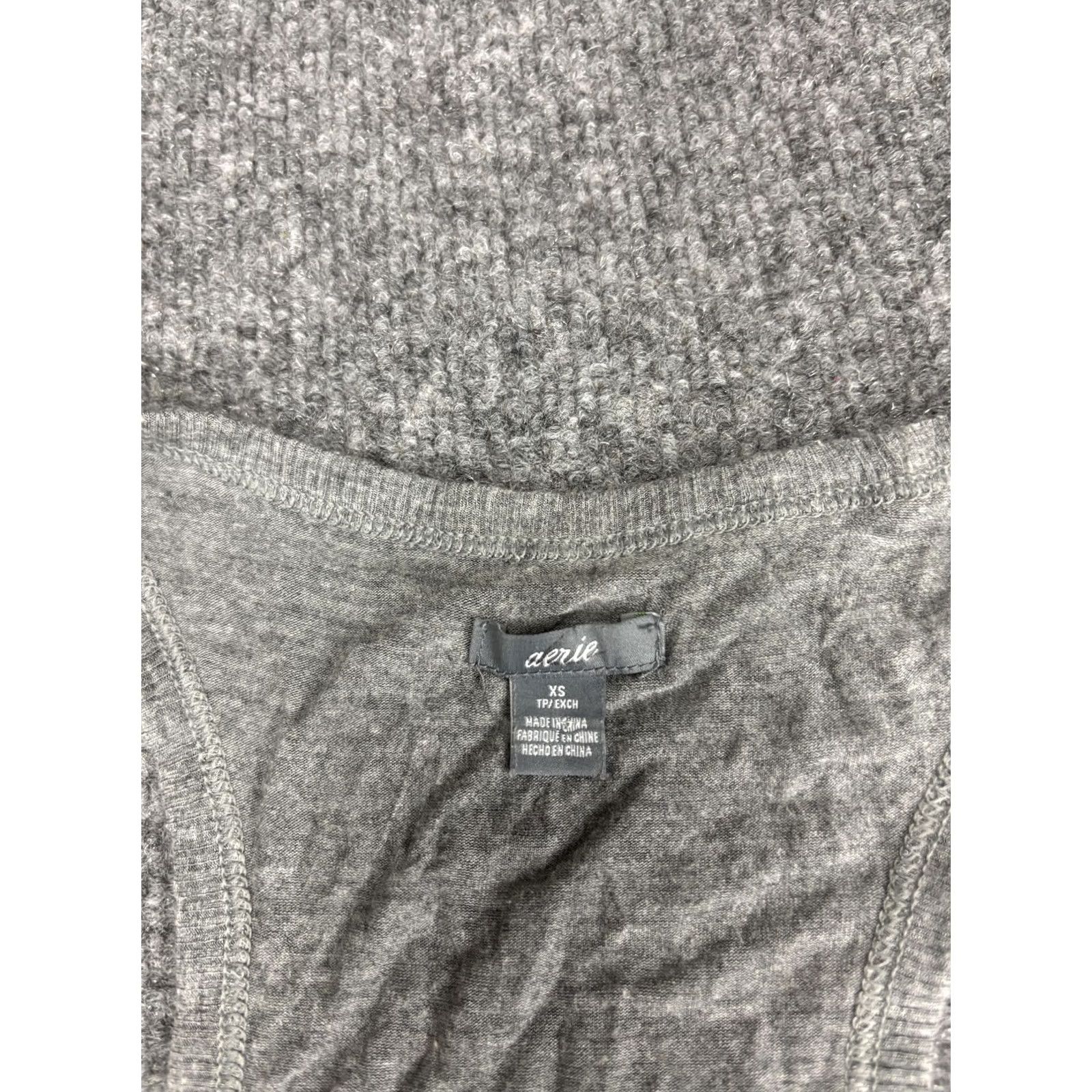 Vintage Aerie Jumpsuit Womens XS Gray Sleeveless Racerback Jogger Drawstring Pockets Size 26" / US 2 / IT 38 - 2 Thumbnail