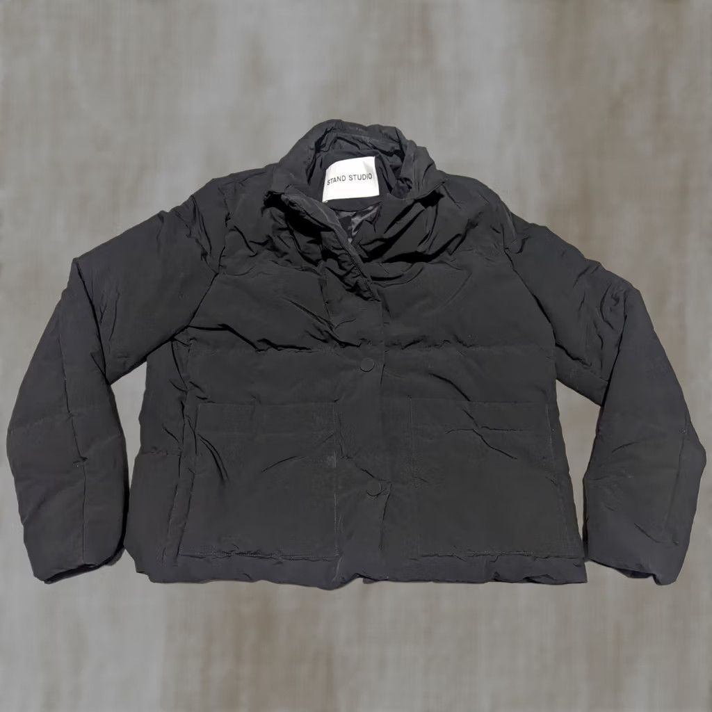 Stand Studio Jacket Women Us Small Black Quilted Down Puffer Jacket Fr 32, Women's