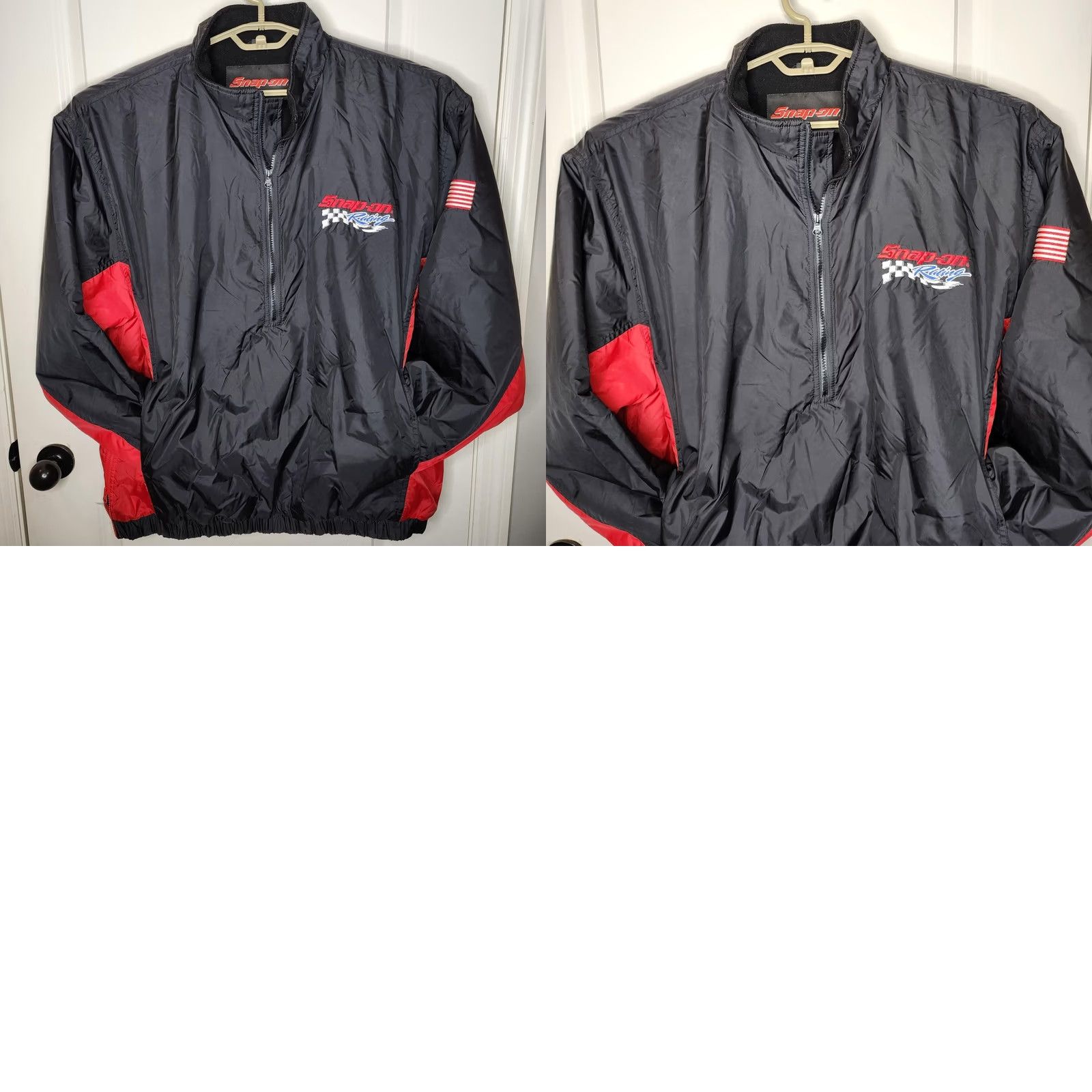 Vintage Vintage Snap-on Racing RA Jacket Mens 3XL Black Red 1/4 Zip Windbreaker 90s Size US XXL / EU 58 / 5 - 9 Thumbnail