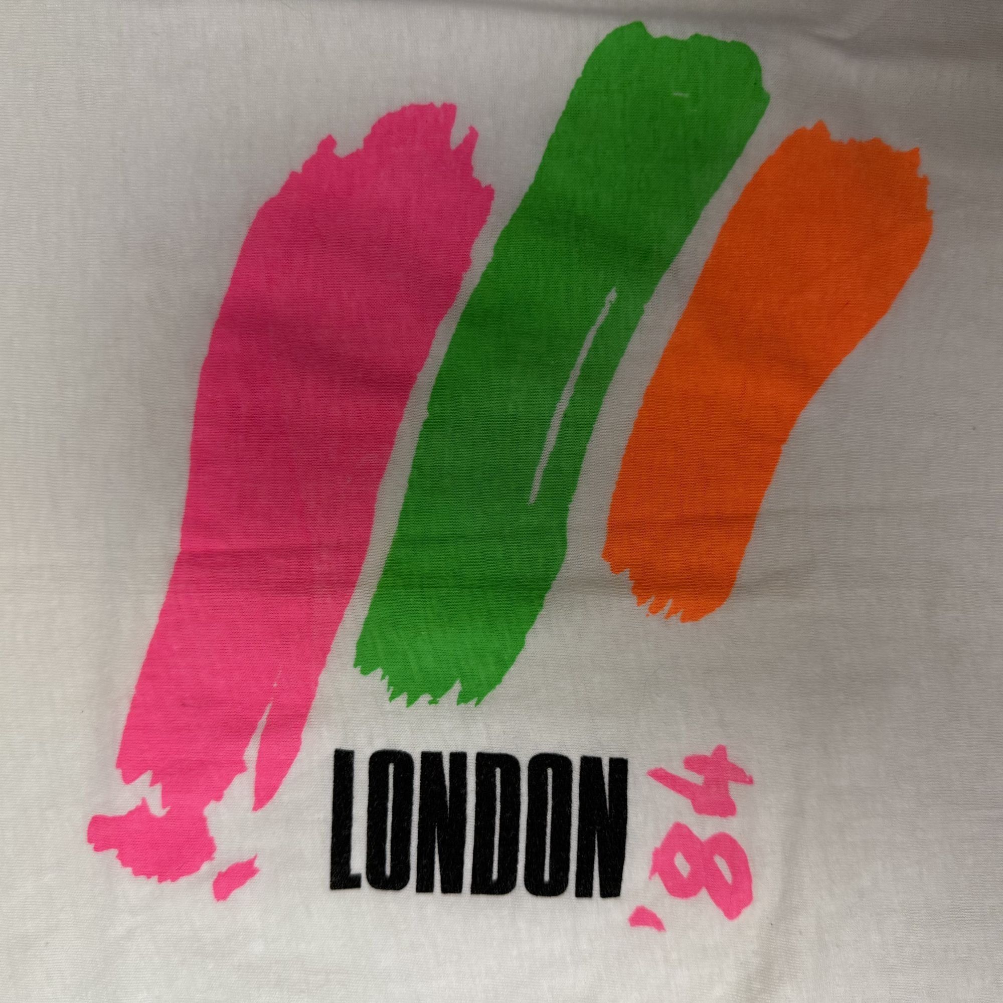 Other NOS 80's Screen Stars LONDON 1984 NEON Paint SPLAT T Shirt M Size US M / EU 48-50 / 2 - 7 Thumbnail