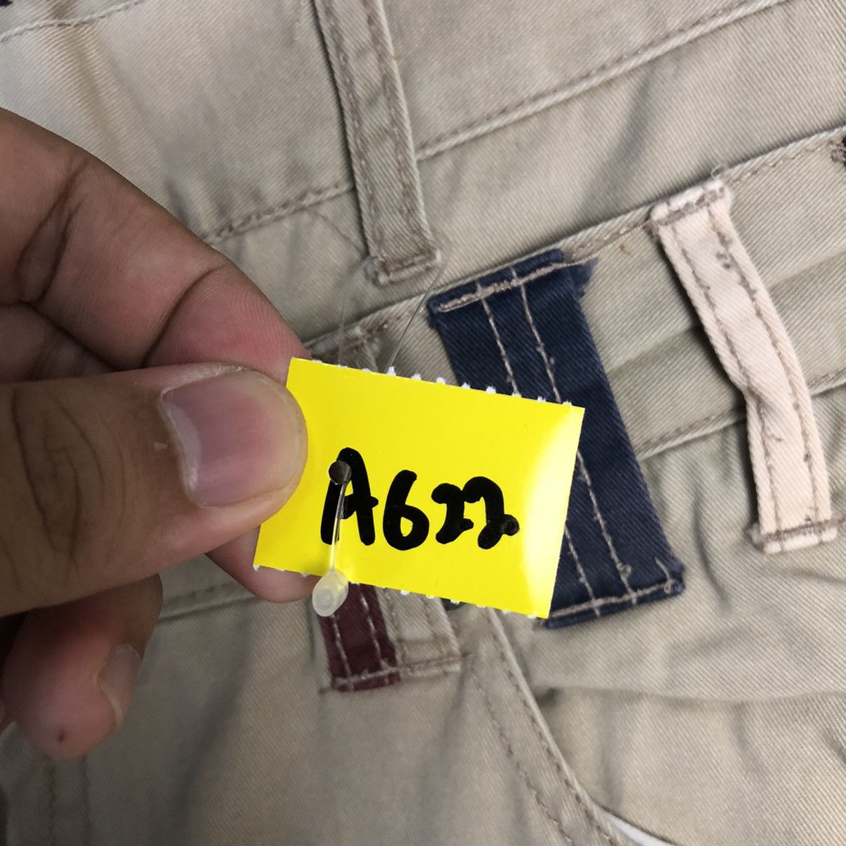 Japanese Brand × Seditionaries Double Focus stretwear double waist Cream Cargo Pants #A622 Size US 33 - 11 Thumbnail