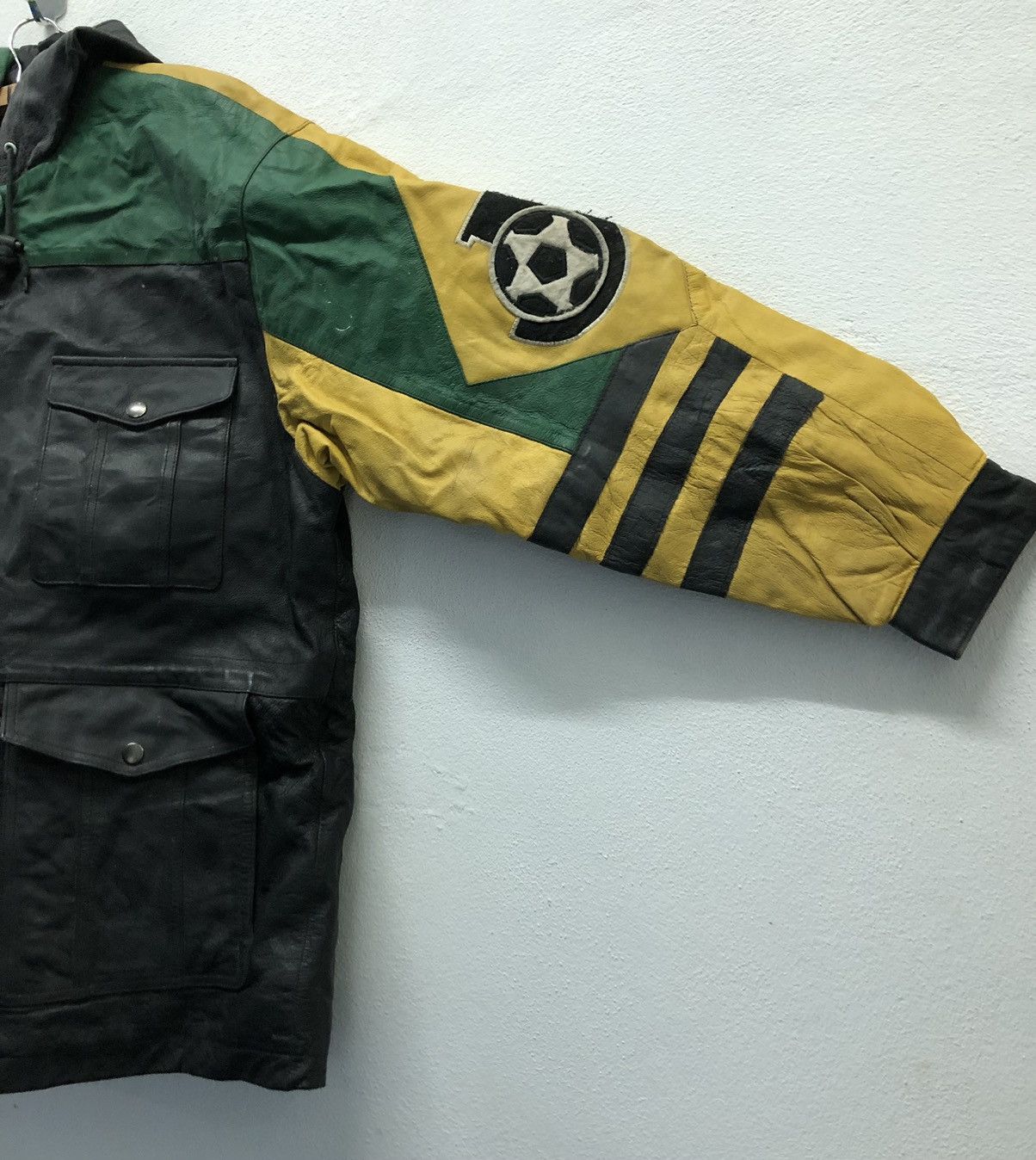 Leather Vintage Road Map Fight The Power Leather Jacket Size US L / EU 52-54 / 3 - 6 Thumbnail