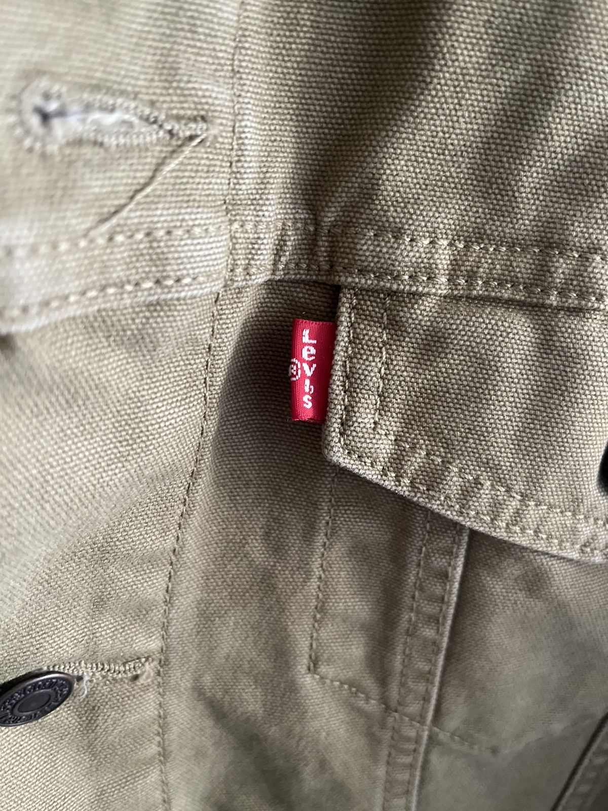 Levi's Green Trucker Jacket Size US L / EU 52-54 / 3 - 3 Thumbnail