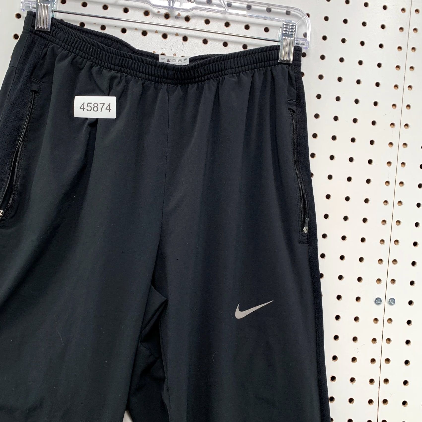 Nike Nike Athletic Pants Mens Black Straight Fit Dri-Fit Running Active Lightweight Size US 33 - 4 Thumbnail