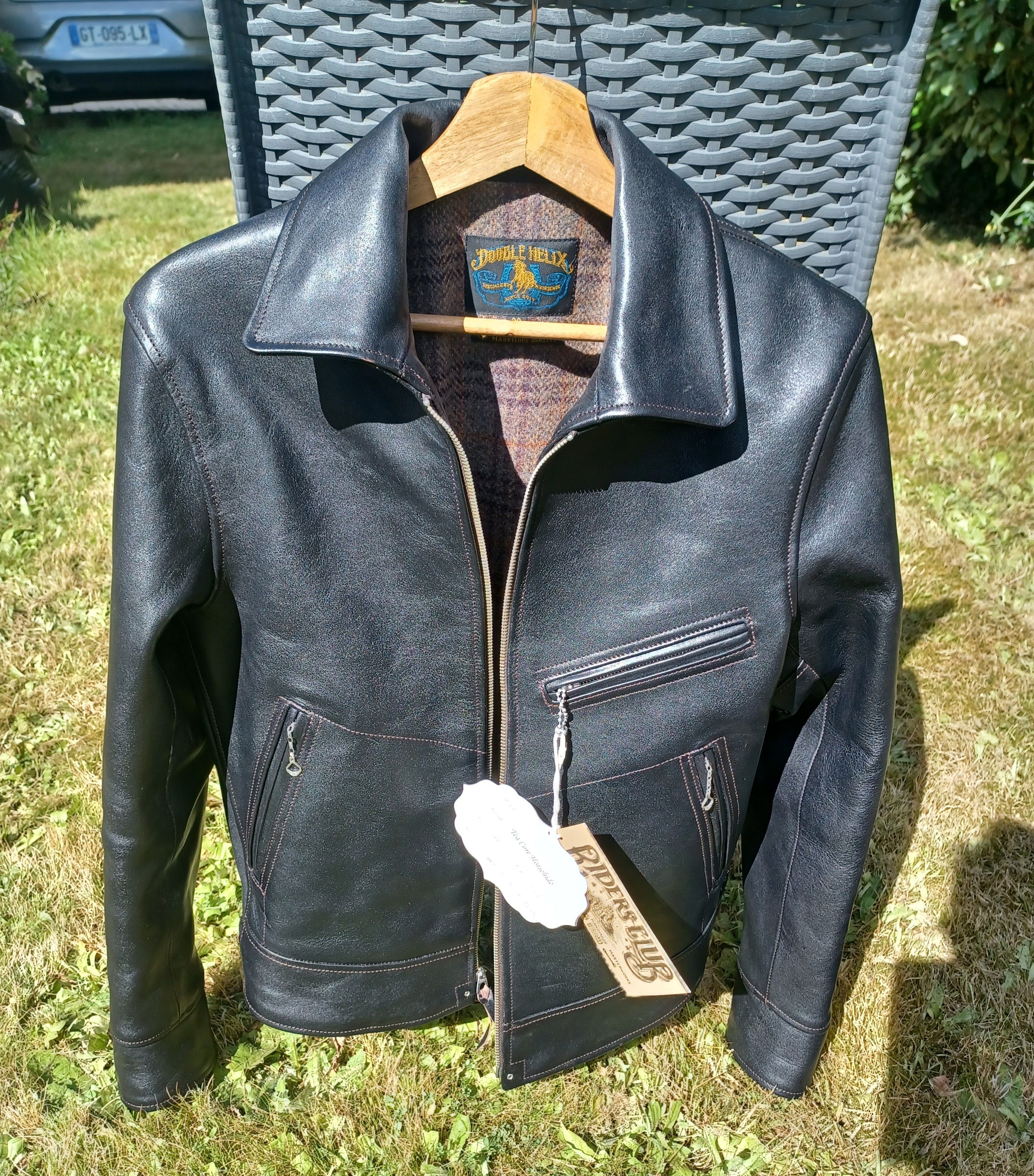 DOUBLE HELIX Leather jacket Double Helix Hugging the Curve 38 new Size US S / EU 44-46 / 1 - 1 Thumbnail