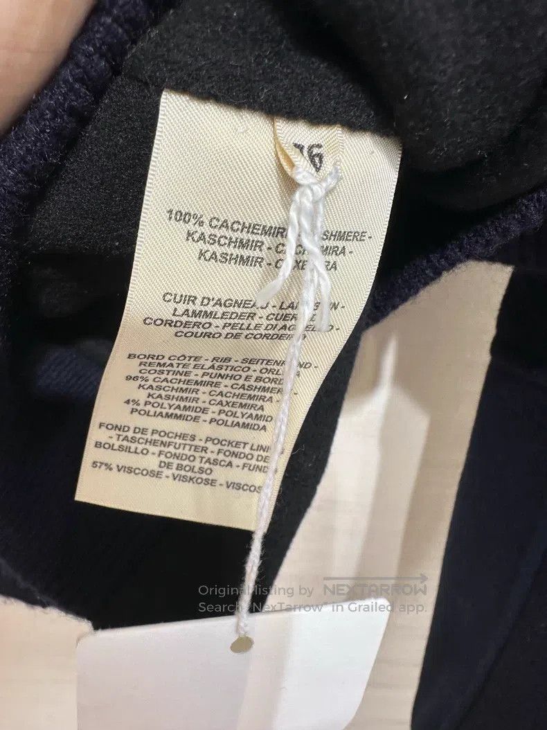 Hermes Hermes Navy Blue Cashmere and Leather Mixed Coat Size XS / US 0-2 / IT 36-38 - 3 Thumbnail