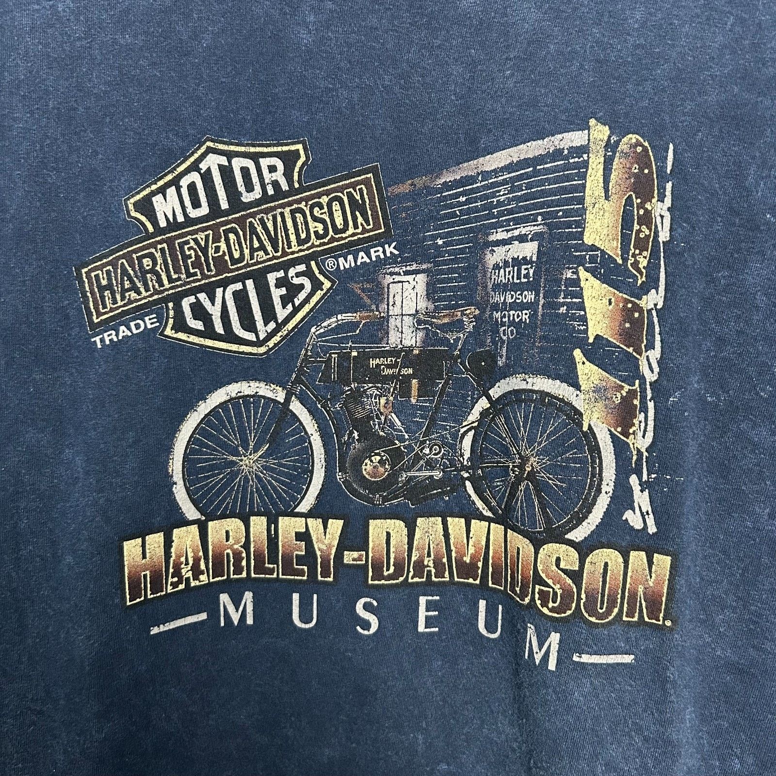 Harley Davidson Harley Davidson Tee Shirt Mens Navy Museum Biker Performance Size US XXL / EU 58 / 5 - 4 Thumbnail
