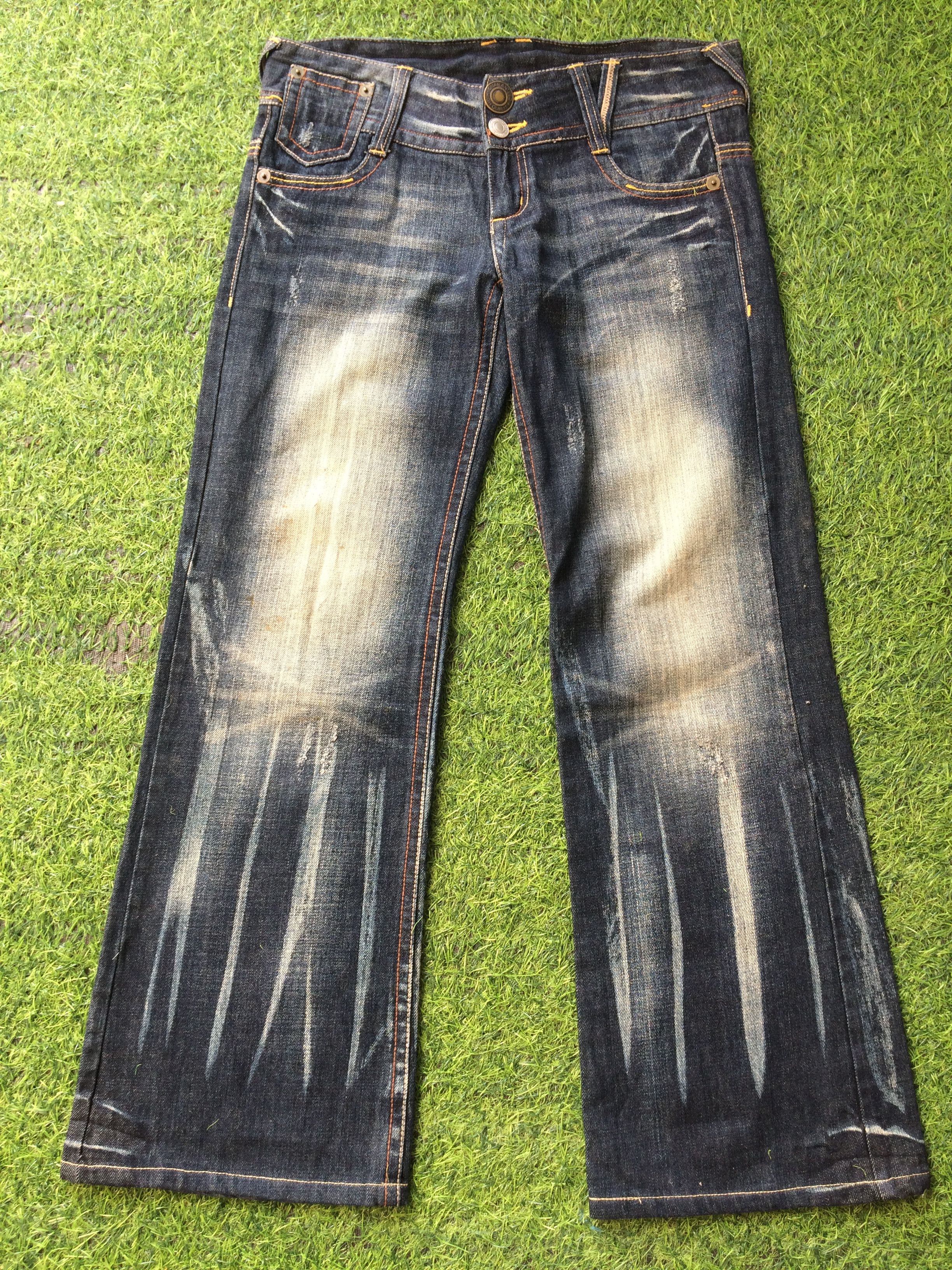 Japanese Brand Japanese Low Waist Flared Wide Leg Jeans #D-594 Size 28" / US 6 / IT 42 - 1 Thumbnail