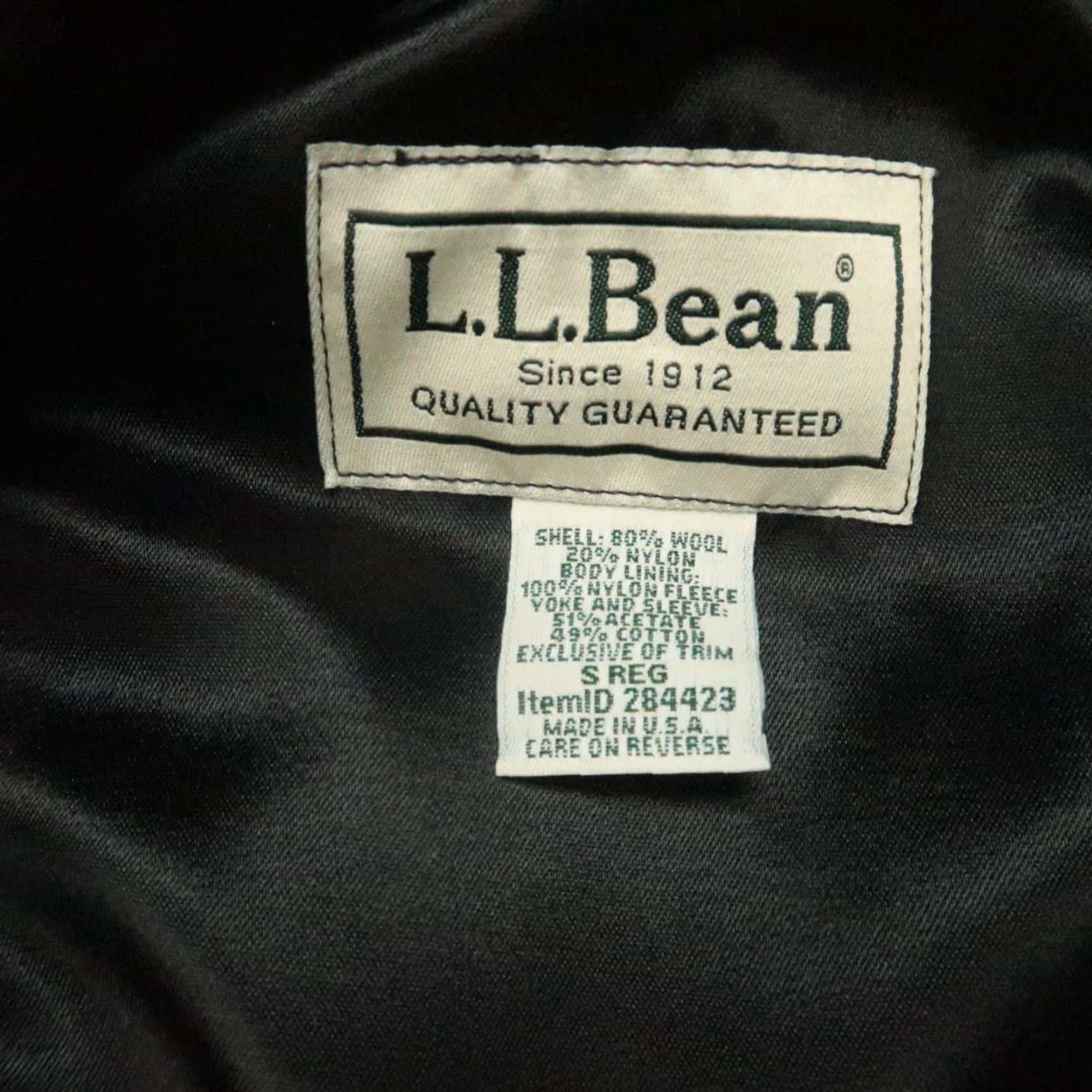 Vintage L.L. Bean Jacket Mens Small Gray Wool Sterlingwear Anchor Collection Overcoat Pockets Lined Mid-Length Button Front Size US S / EU 44-46 / 1 - 3 Thumbnail