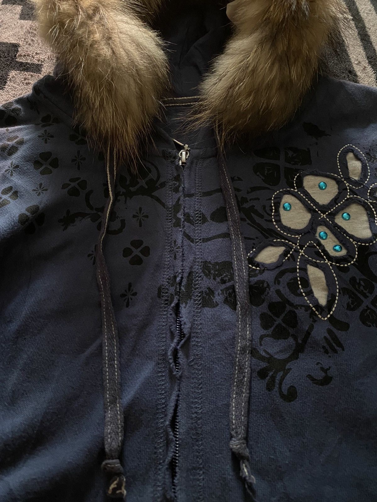 Hysteric Glamour × Japanese Brand Unkwn faux fur distressed hoodie Size US L / EU 52-54 / 3 - 3 Thumbnail