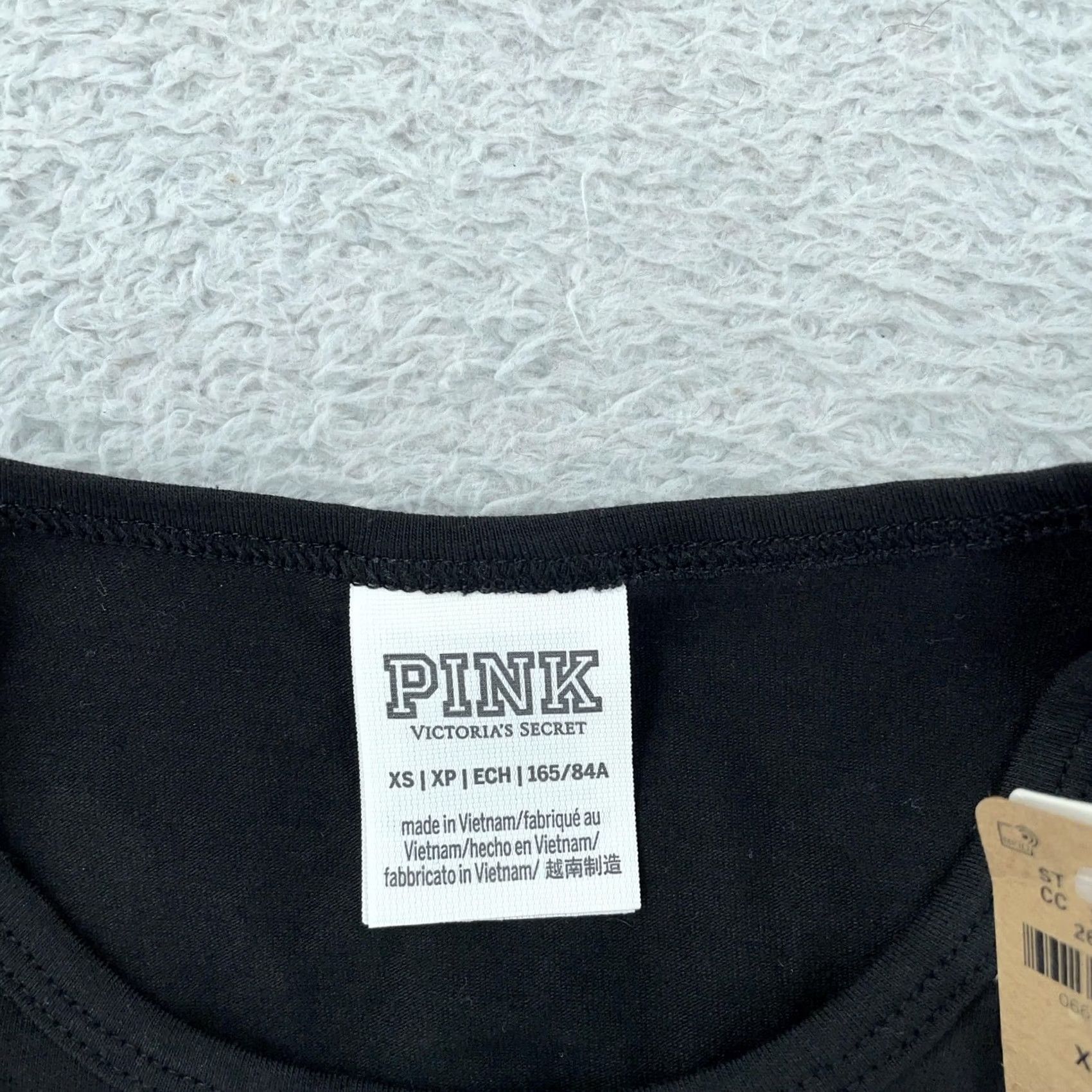 Pinko PINK Victoria's Secret Shirt Womens XS Black Sleeveless Ruched Side Tank Top Size XS / US 0-2 / IT 36-38 - 6 Thumbnail