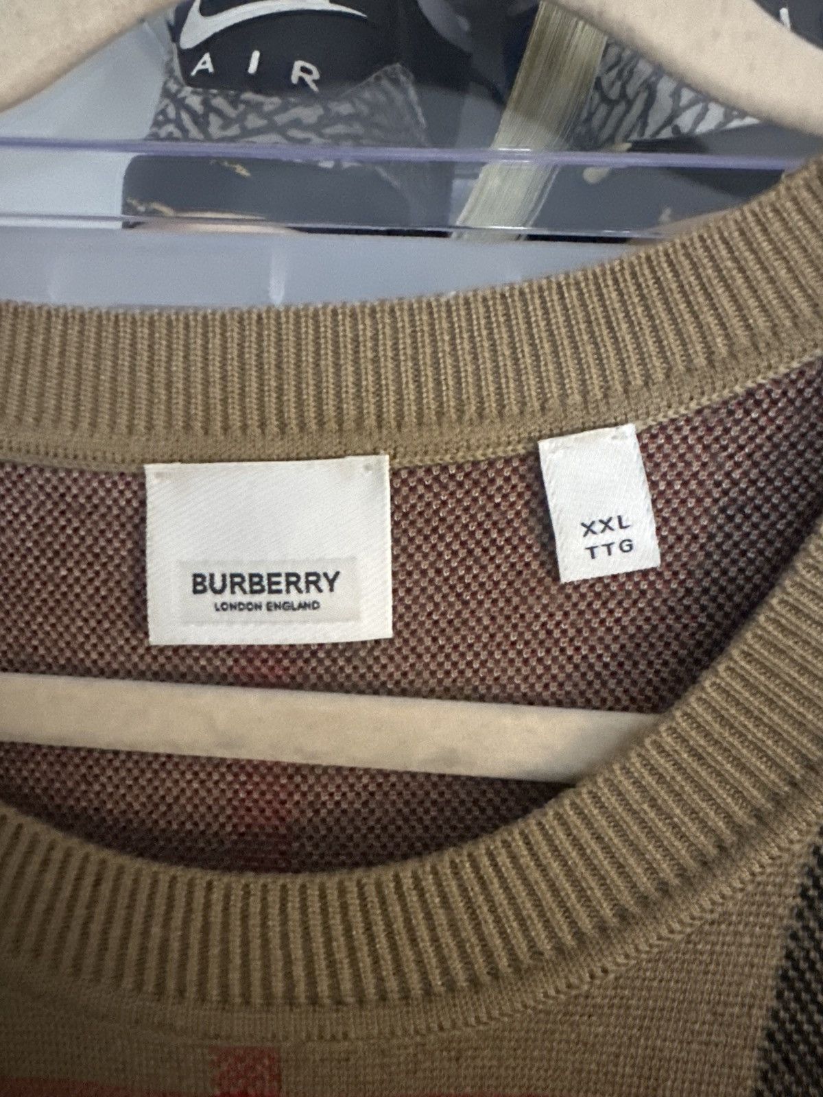 Burberry Burberry Check Silk Wool T-Shirt Size US XXL / EU 58 / 5 - 3 Thumbnail