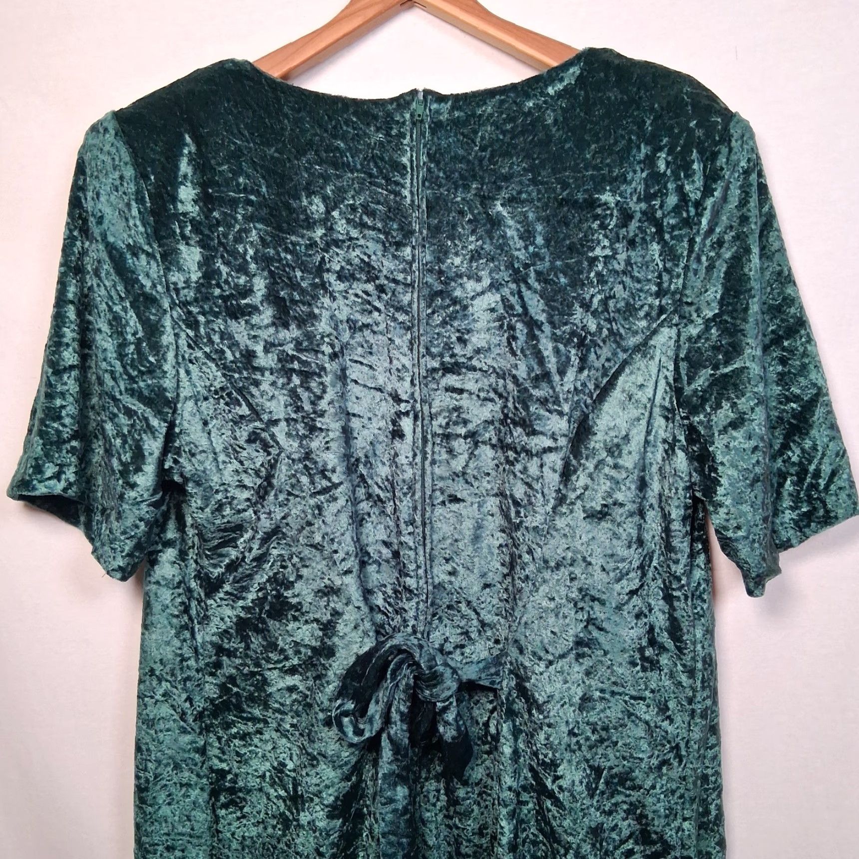 Velour Vintage Jamie Brooke Dress 16 Size 16 Green Velour Strappy Fairy Whimsical Size XXL / US 16-18 / IT 52-54 - 5 Thumbnail
