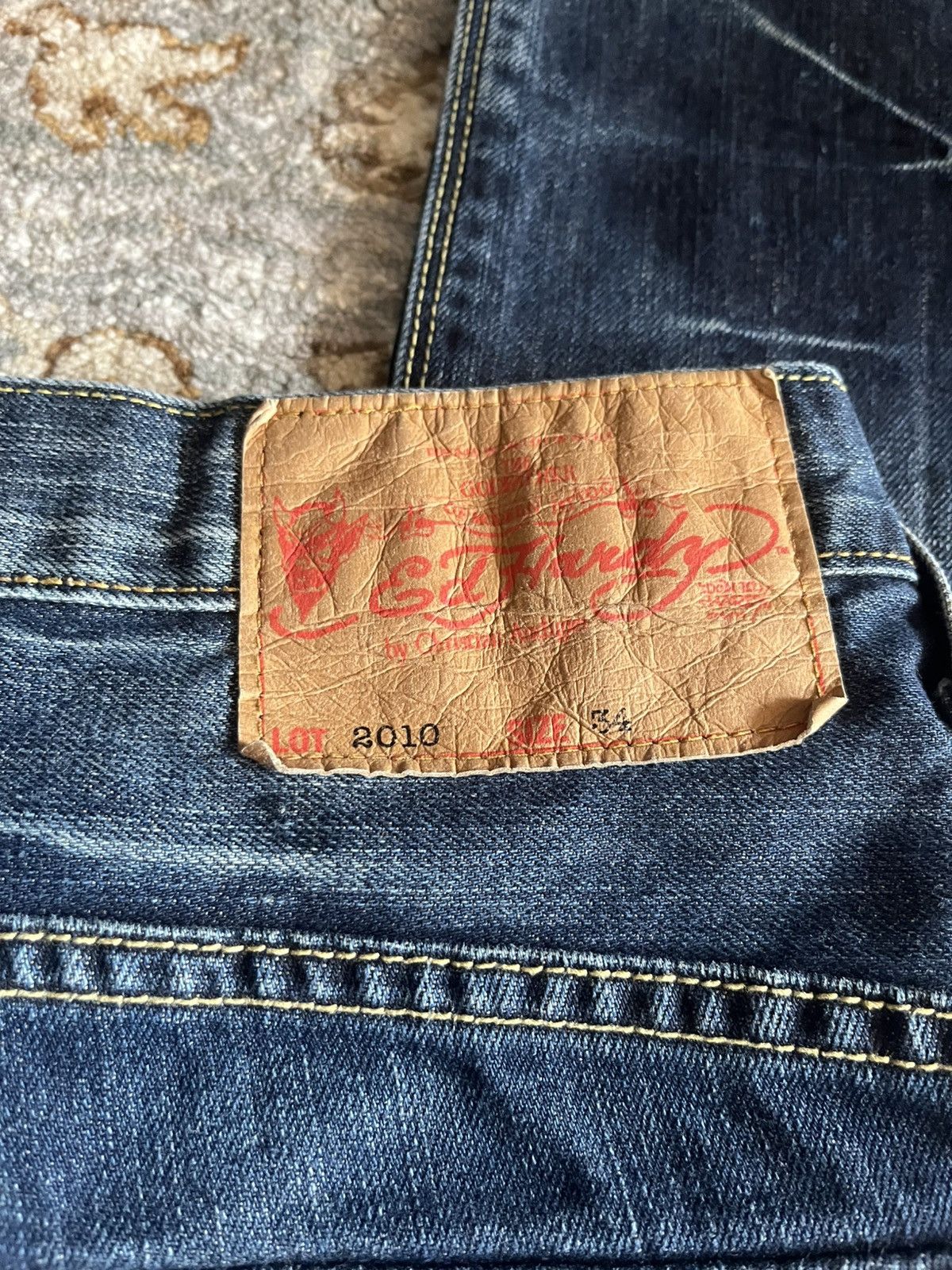 Ed Hardy ED HARDY LOT 2010 RAW DENIM JEANS 34 STRAIGHTLEG / BAGGY Size US 32 / EU 48 - 9 Thumbnail