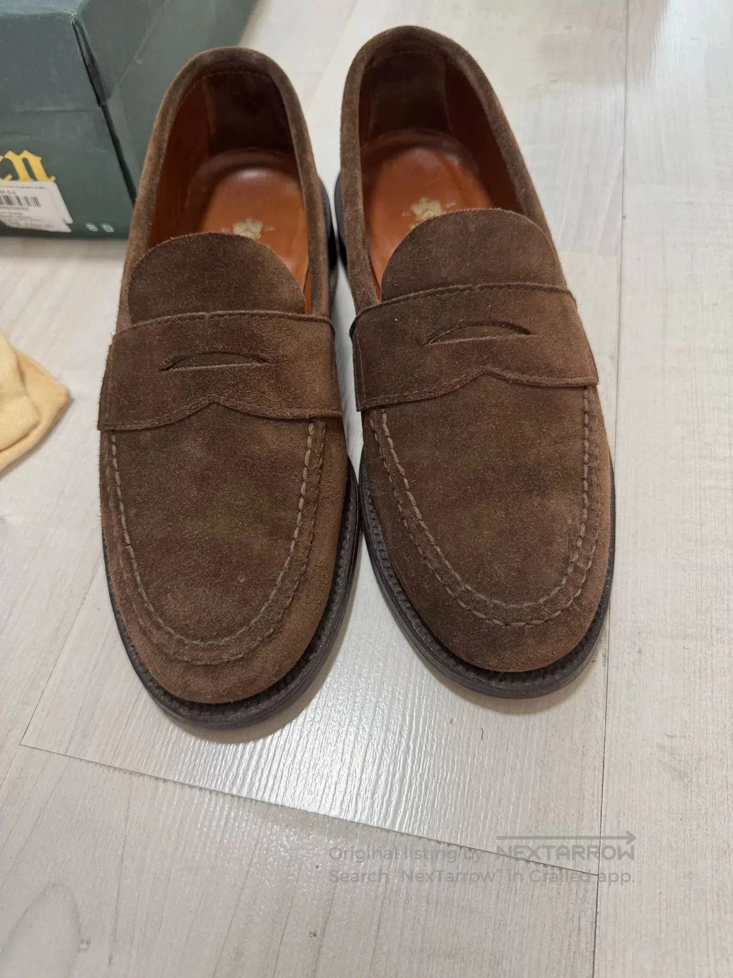 Vintage Brown Suede Penny Loafers. Size US 8 / EU 41 - 4 Thumbnail
