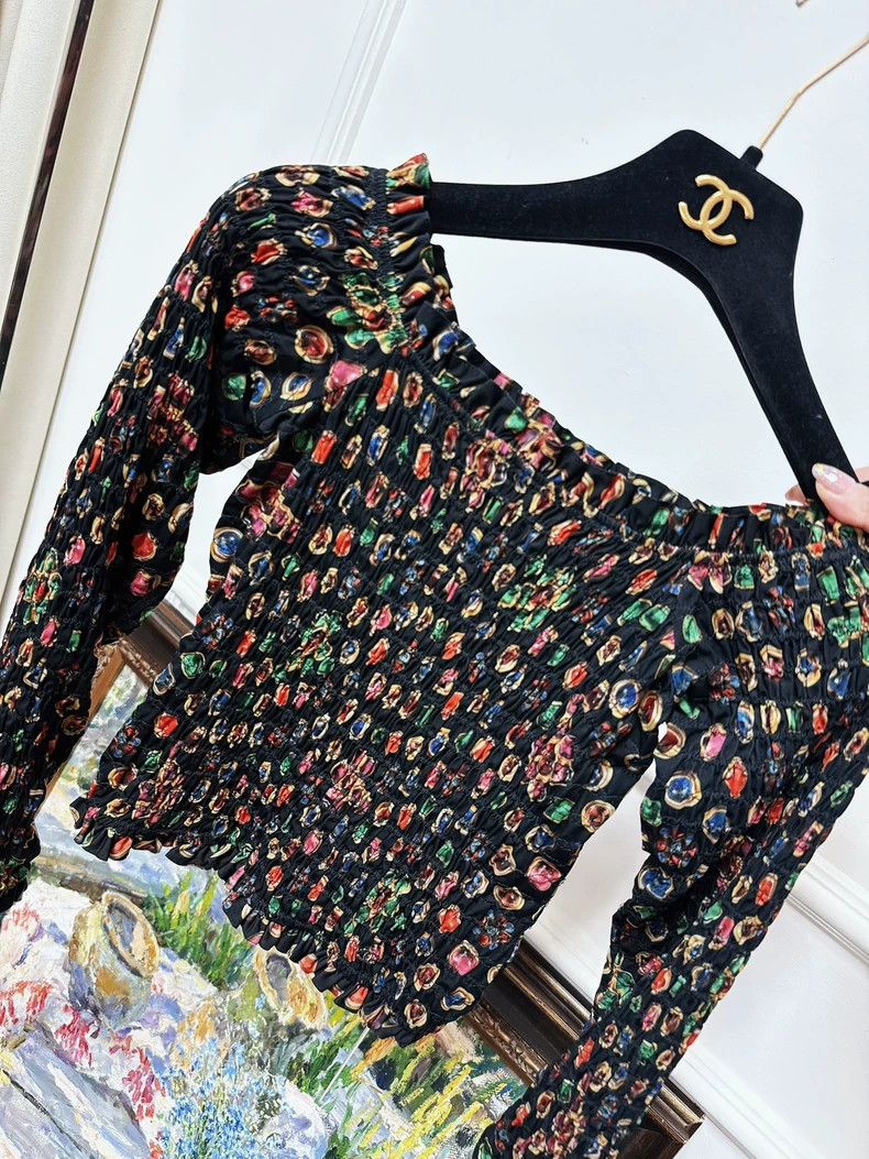Chanel Chanel 21C early spring gem pattern one-shoulder pleated t Size XS / US 0-2 / IT 36-38 - 2 Thumbnail