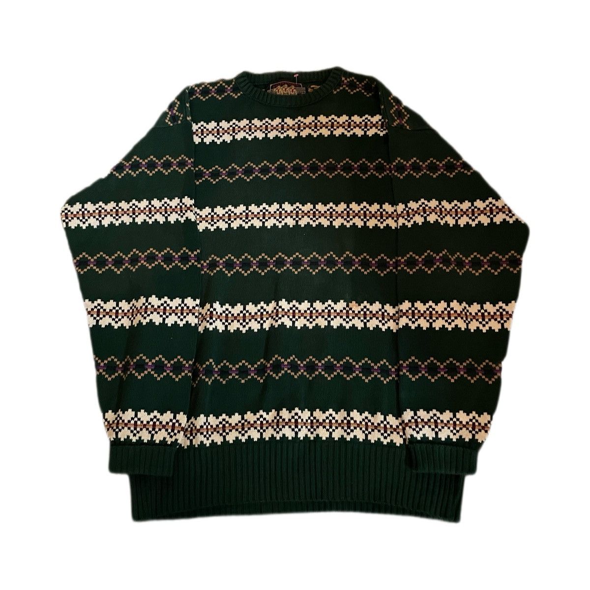 Polo Ralph Lauren × Vintage Vintage Y2K Polo Ralph Lauren Knitted Coogi Style Sweater Size US L / EU 52-54 / 3 - 1 Thumbnail