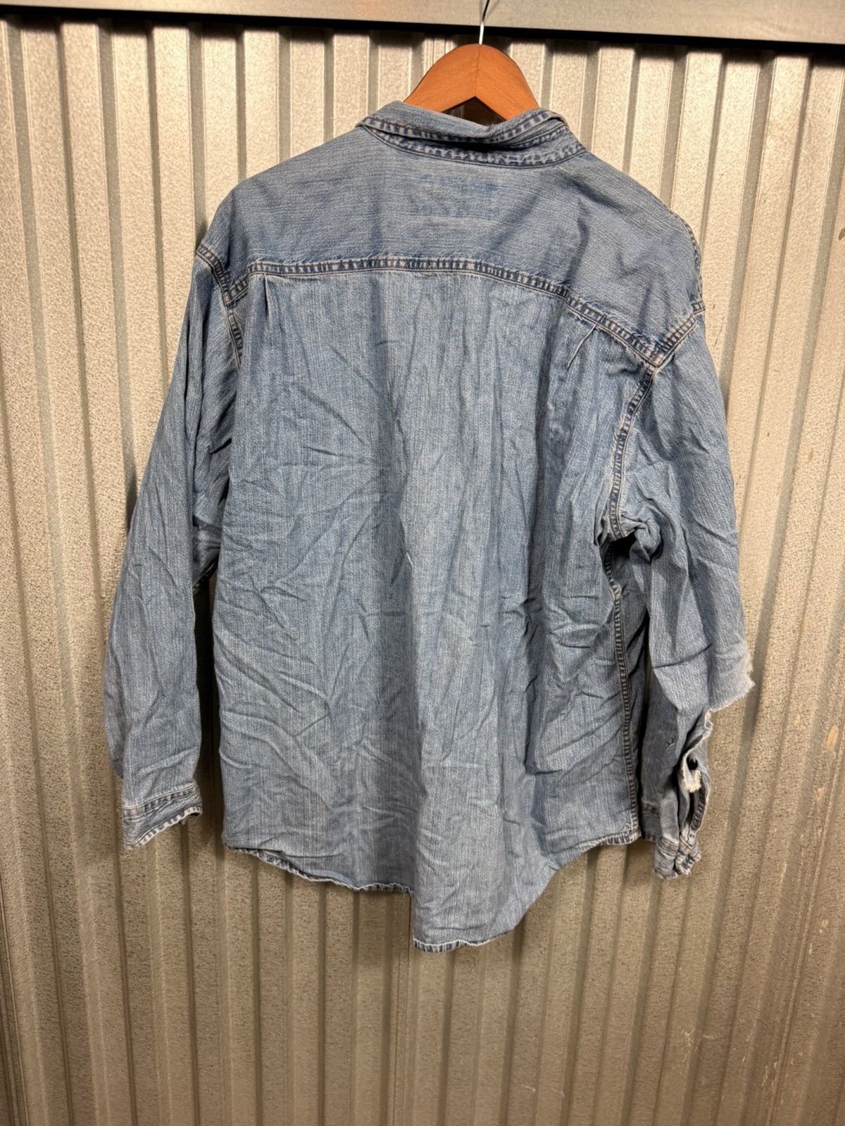 Levi's Vintage Distressed Levis Denim Western Button Up Shirt Size US XL / EU 56 / 4 - 9 Thumbnail