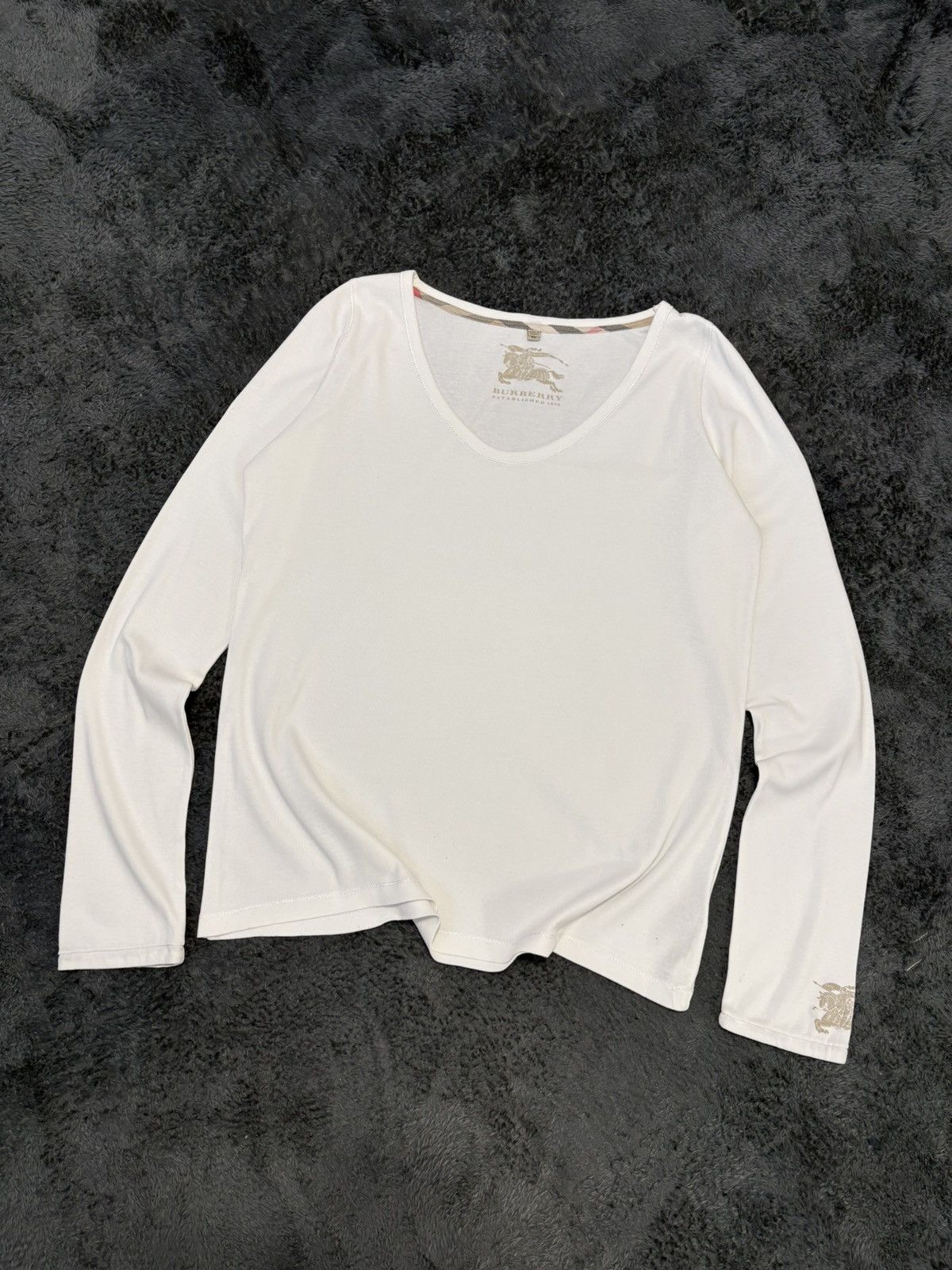 Burberry Burberry Brit Basic White Longsleeve Size XL / US 12-14 / IT 48-50 - 1 Thumbnail