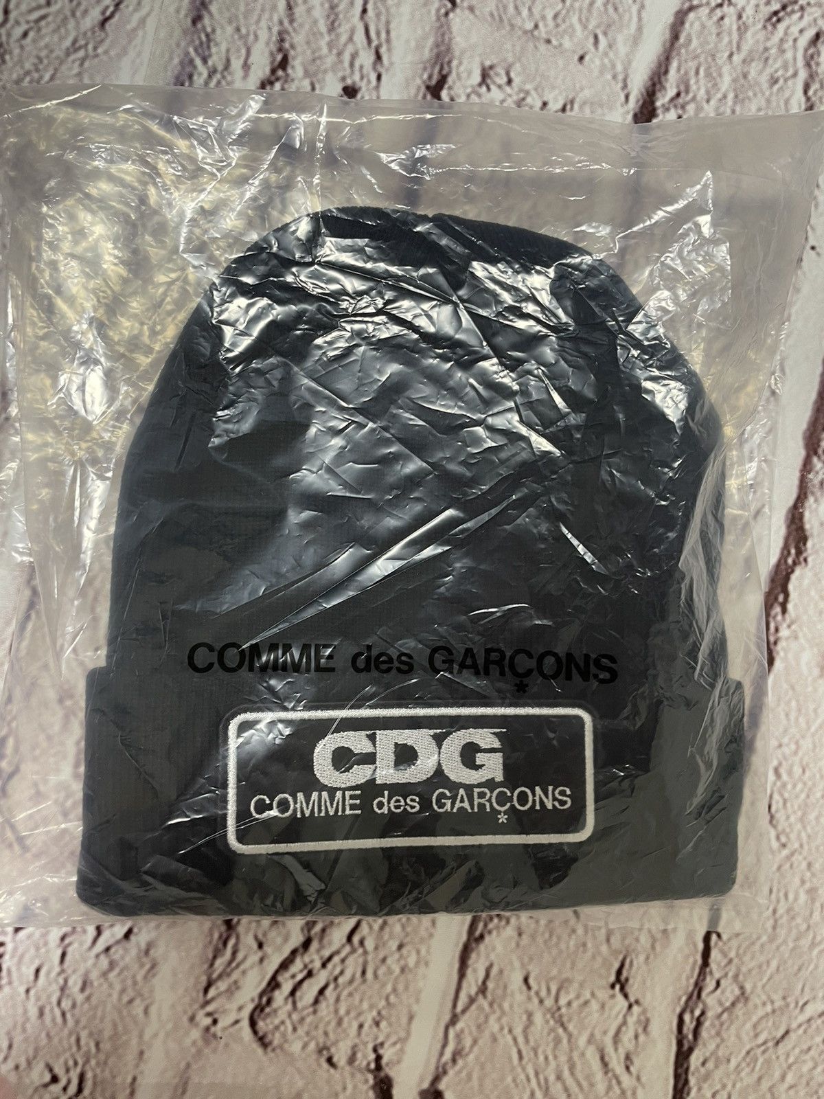 CDG by Comme des Garcons CDG LOGO PATCH BEANIE knit hat Size ONE SIZE - 4 Thumbnail