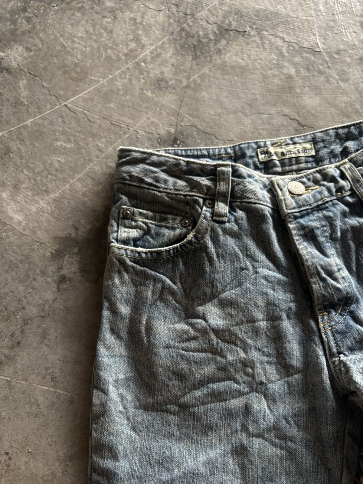 Japanese Brand HAN AHN SOON skinny slim flare distressed japanese punk vkei Size US 26 / EU 42 - 8 Thumbnail