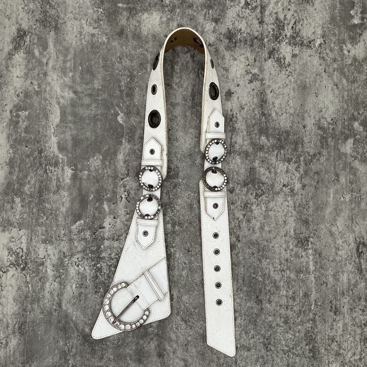 Pre-owned If Six Was Nine X Kmrii Need Gone White Unique Avant Garde Y2k Belt