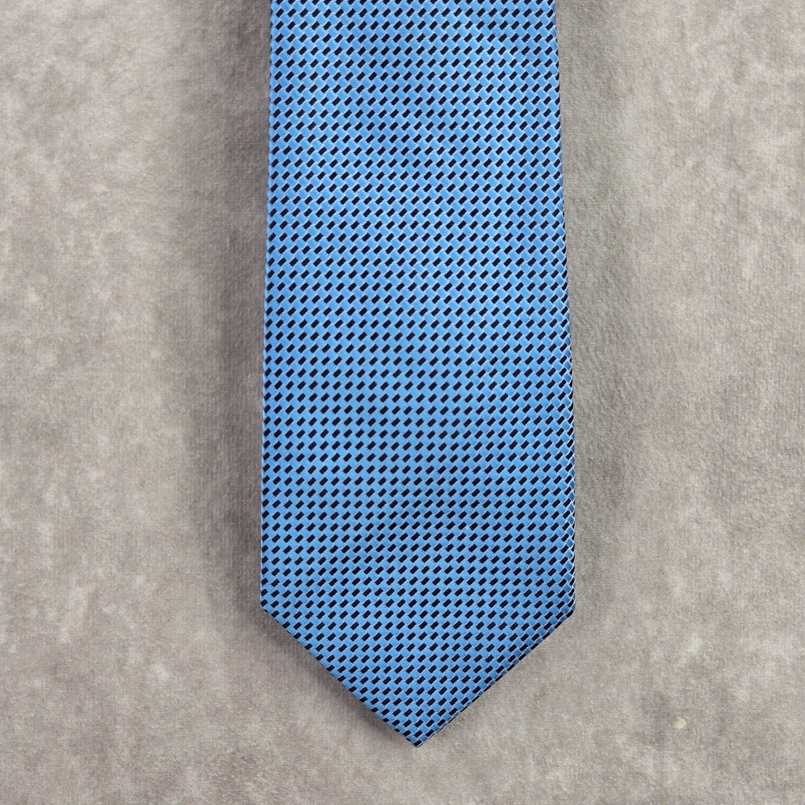 Jones New York Jones New York Blue Silver Geometric Stripe Men's Neck Tie Size 28 - 1 Thumbnail
