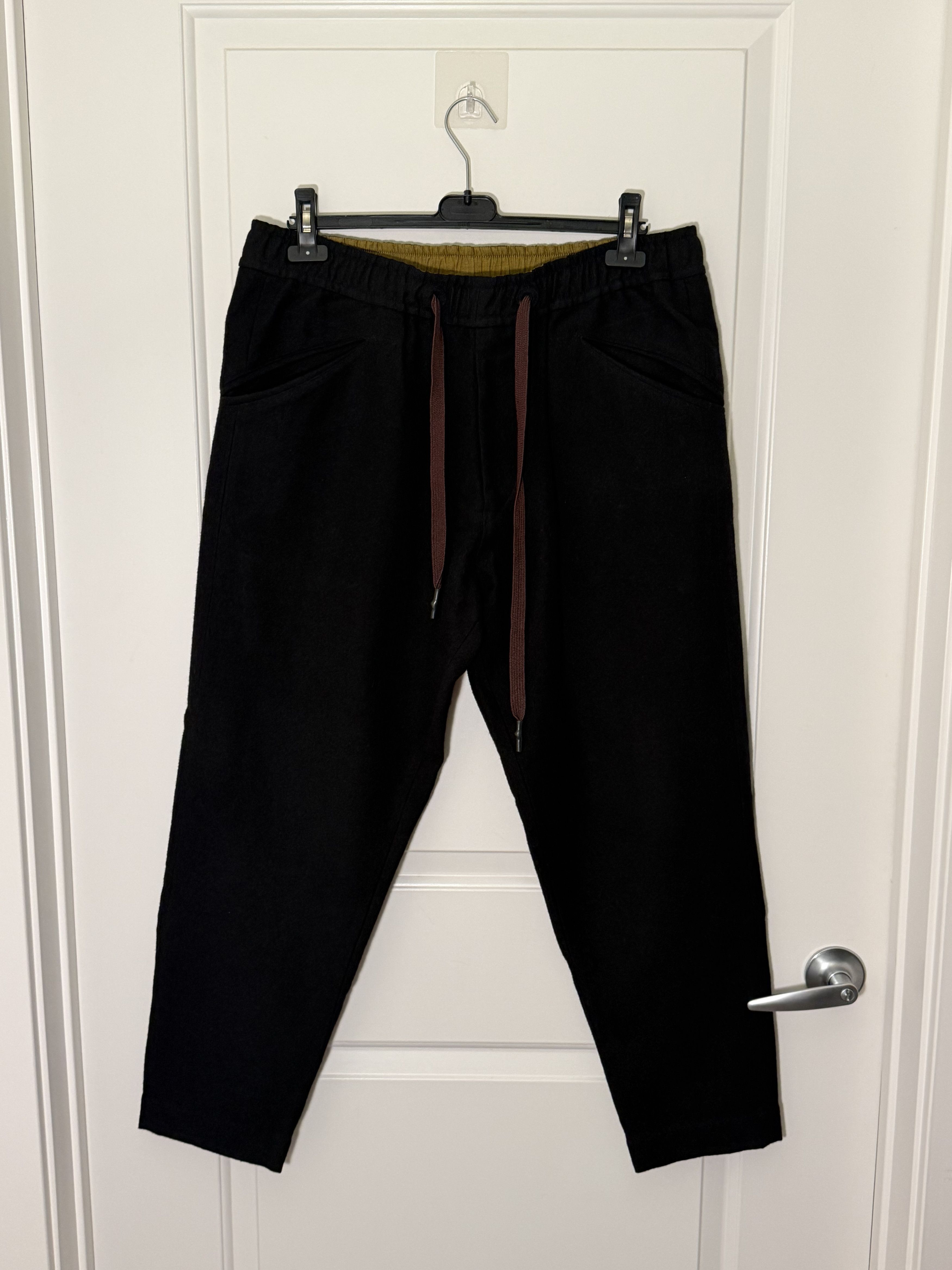 Ziggy Chen Ziggy Chen Wool Drawstring Trousers Black Size 50 Size US 34 / EU 50 - 1 Thumbnail