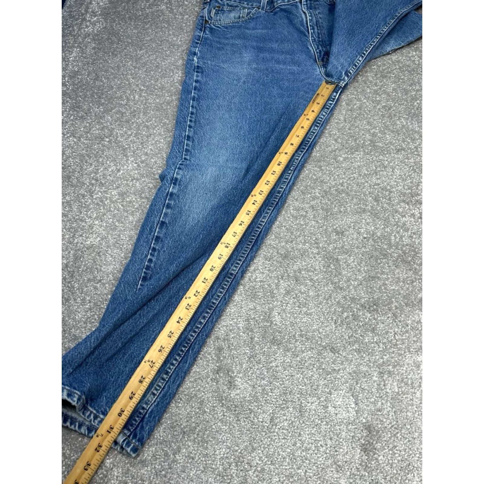 Carhartt VINTAGE Carhartt WIP Jeans Men 40 Blue Denim Logo Cotton High Rise Tapered Leg 36x31 Jeans Logo Modern 90s Men Size US 40 / EU 56 - 3 Thumbnail