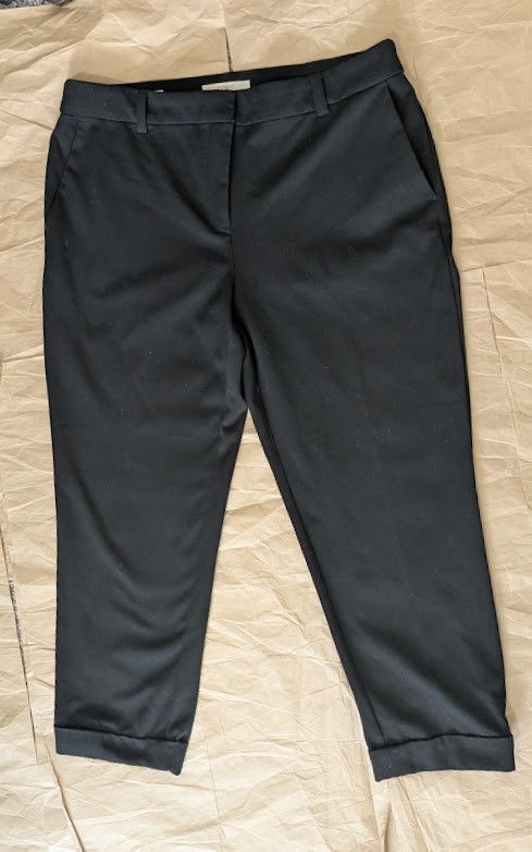 Loft LOFT The Devin Slim black dress cuff trousers Size 34" / US 12 / IT 48 - 1 Thumbnail