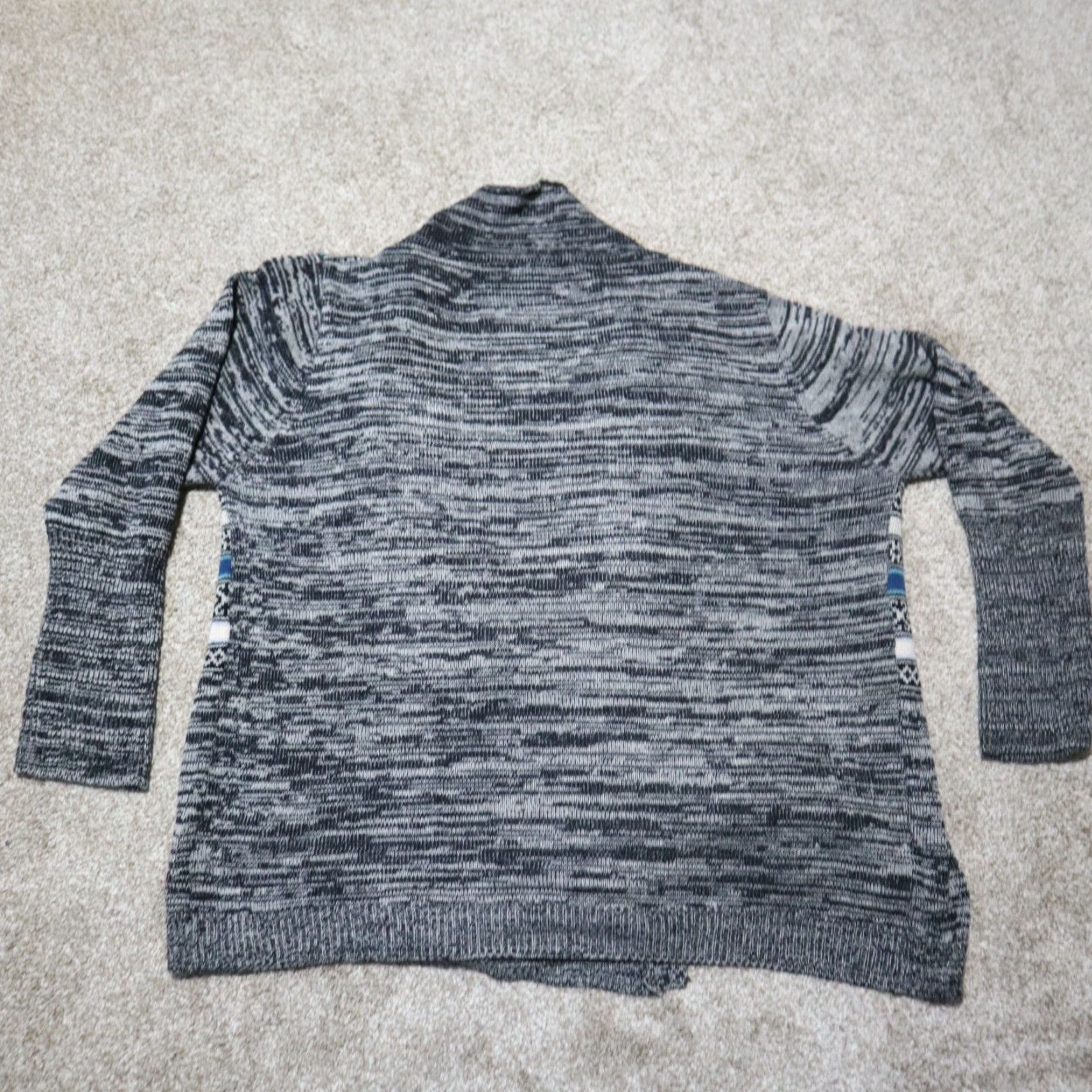 Vintage Effeci Cardigan Sweater Open Front Long Sleeve Collared Knit Wool-Look 2XL Gray Women’s Regular Size 2XL Fall Winter Size XXL / US 16-18 / IT 52-54 - 8 Thumbnail