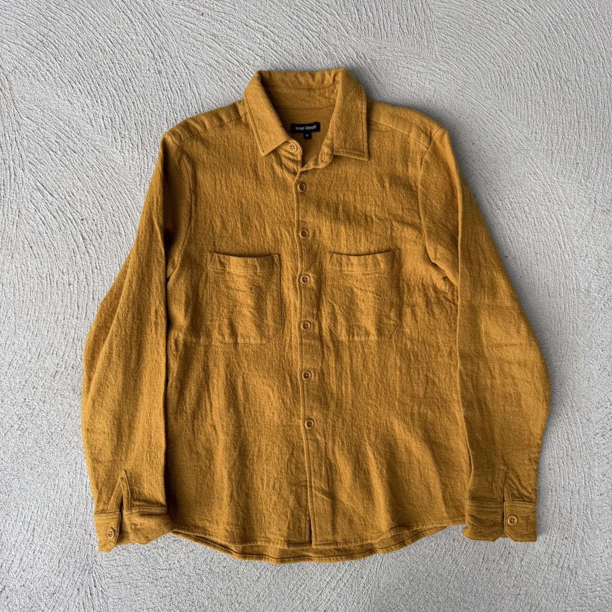 Evan Kinori Evan Kinori Two Pocket Shirt Mustard Size US M / EU 48-50 / 2 - 1 Thumbnail