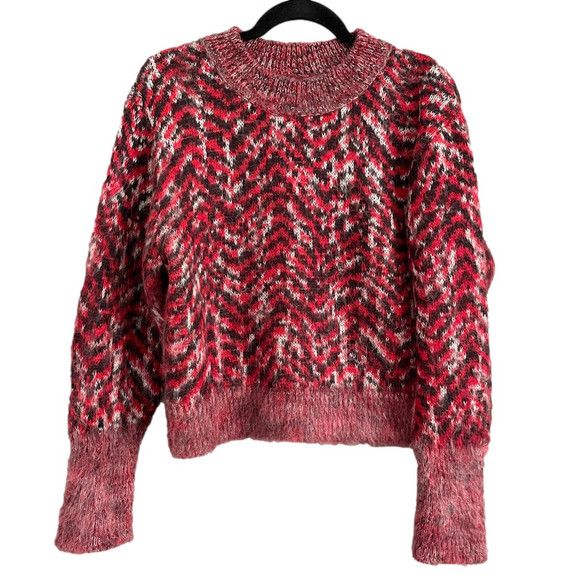 Other Italian Red Lightweight Mohair Wool Blend Sweater​ - Medium Size M / US 6-8 / IT 42-44 - 7 Thumbnail