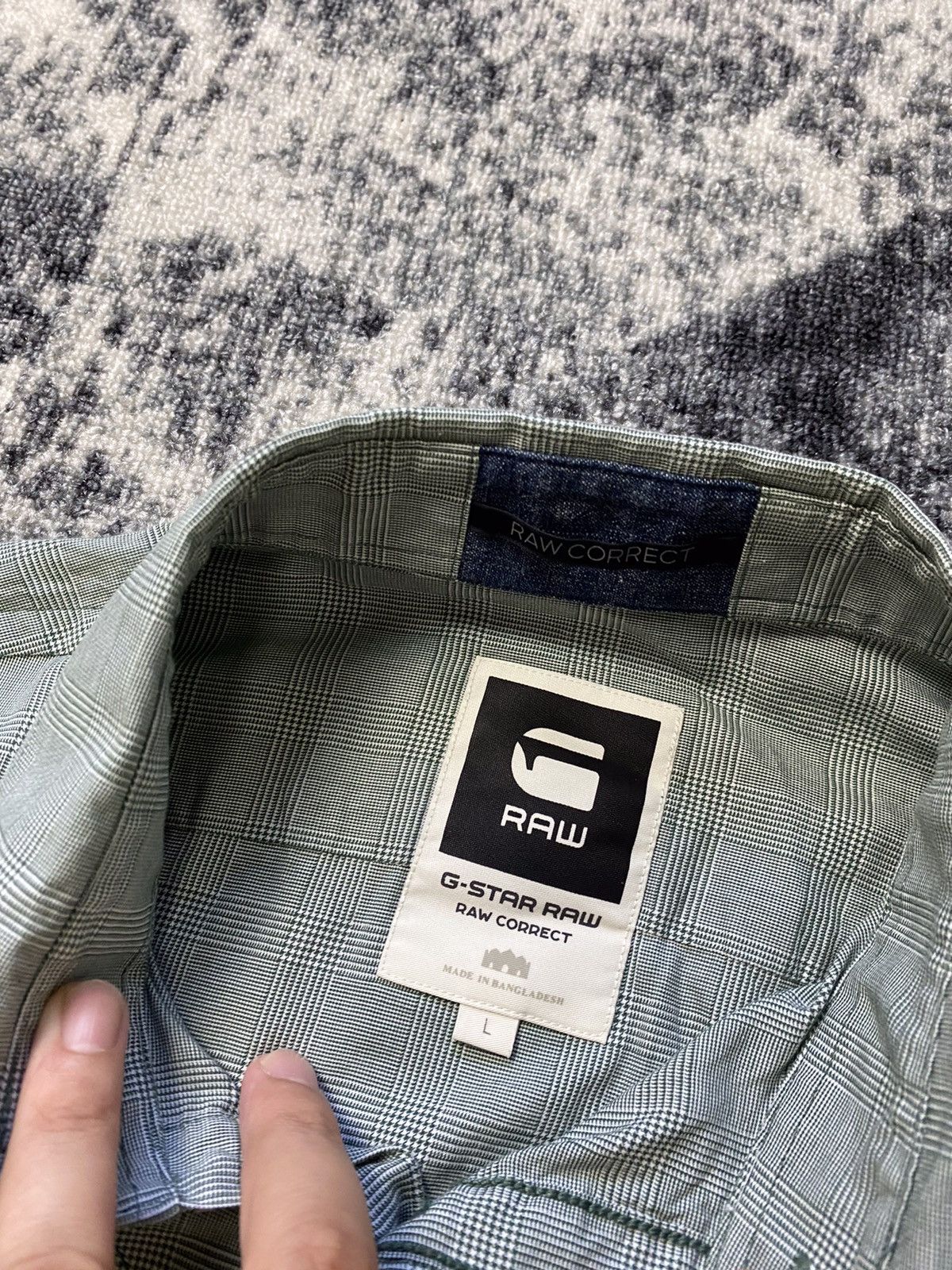 G-Star × Vintage Vintage G Star Raw Correct Shirt Button Up Long Sleeve Check Size US L / EU 52-54 / 3 - 4 Thumbnail