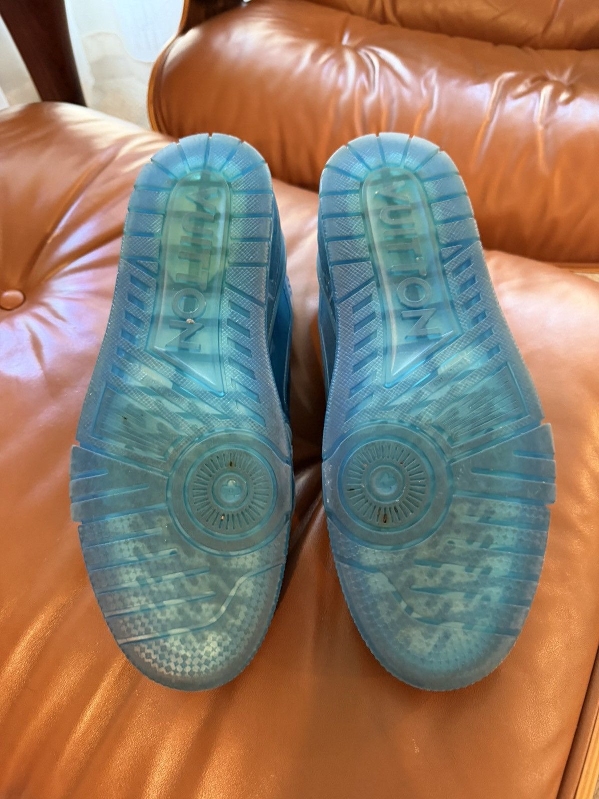 Louis Vuitton Louis Vuitton X Virgil Abloh - LV Trainer Blue Transparent Size US 10 / EU 43 - 5 Thumbnail