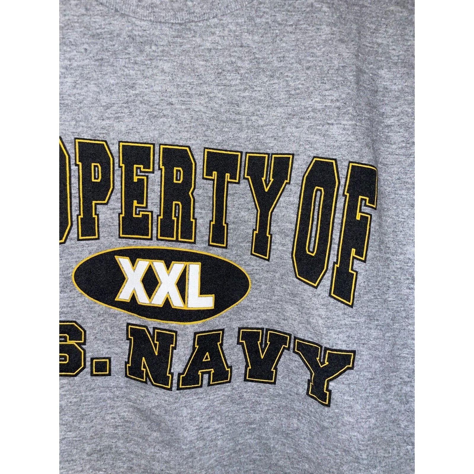 Fruit Of The Loom Vintage Womens Navy Crop Top Gray Shirt Tee Women Medium Size M / US 6-8 / IT 42-44 - 3 Thumbnail