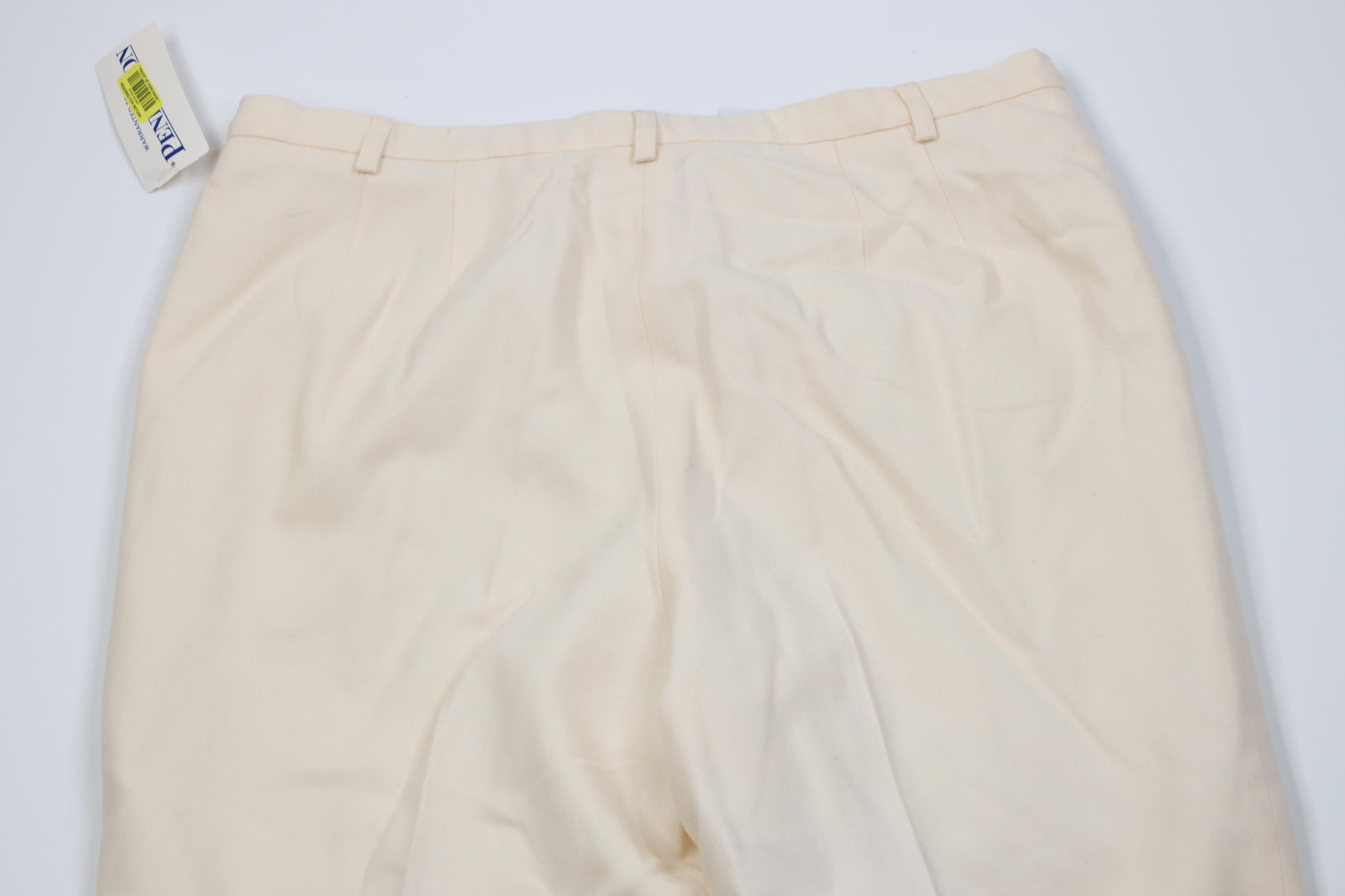 Pendleton Deadstock Vintage 90s Pendleton Knit Wide Leg Pants Cream Size 38" / US 16 / IT 52 - 10 Thumbnail