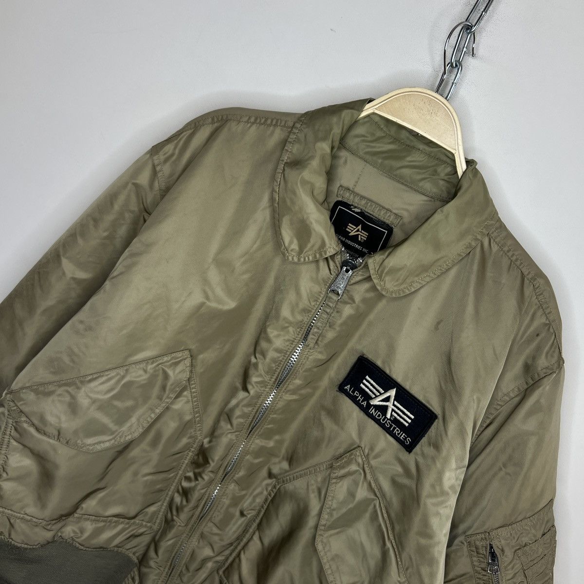 Alpha Industries Alpha Industries CWU 45 Rare Bomber Jacket Vintage Khaki Size US XL / EU 56 / 4 - 4 Thumbnail