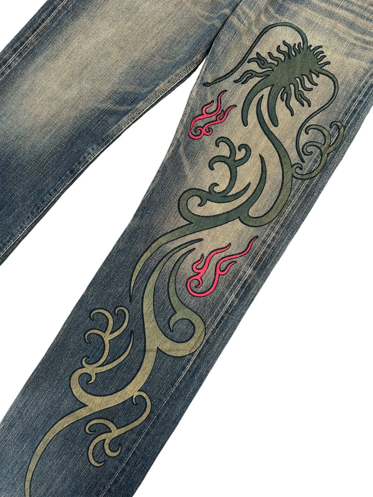 Kapital VINTAGE EDWIN 505 SELVEDGE RUSTY DISTRESSED DENIM JEANS Size US 32 / EU 48 - 5 Thumbnail