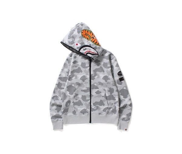 Bape A BATHING APE DOT CAMO SHARK WIDE FULL ZIP HOODIE 17AW Size US S / EU 44-46 / 1 - 3 Thumbnail