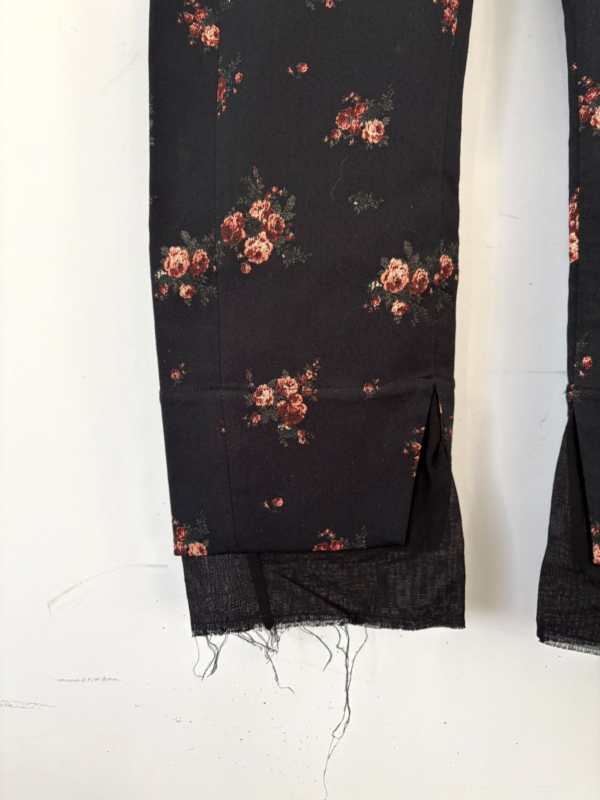 Ann Demeulemeester AW19 floral jacquard pants with double cuffs Size US 32 / EU 48 - 6 Thumbnail