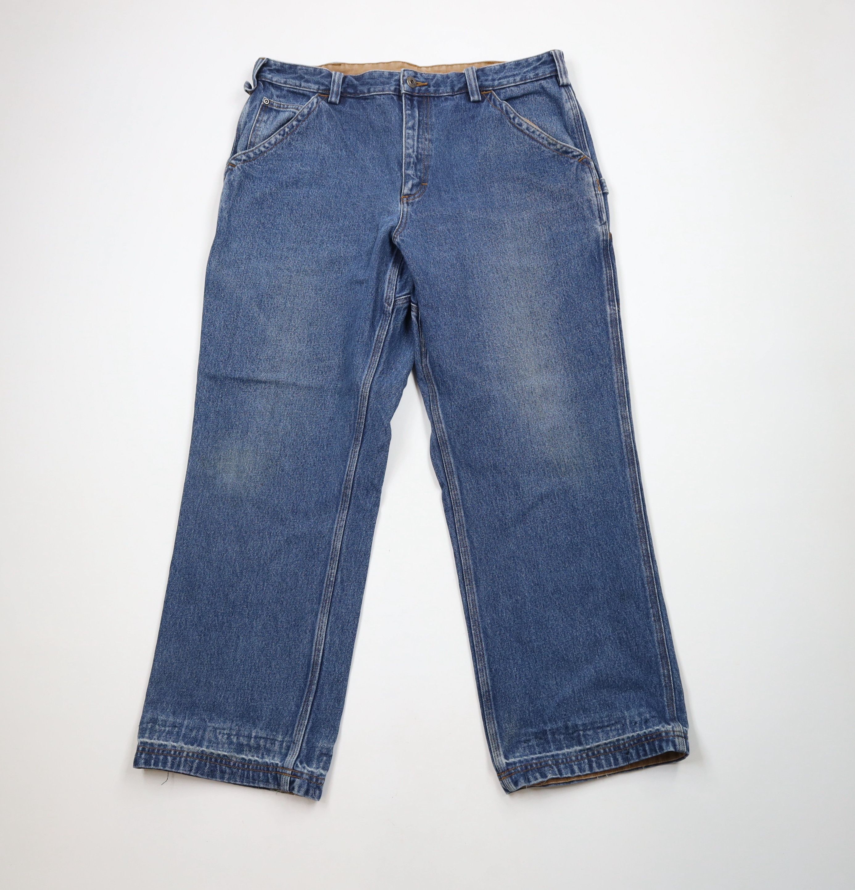 Duluth Trading Company × Vintage Duluth Trading Co Fit Ballroom Carpenter Wide Leg Jeans Size US 38 / EU 54 - 1 Thumbnail