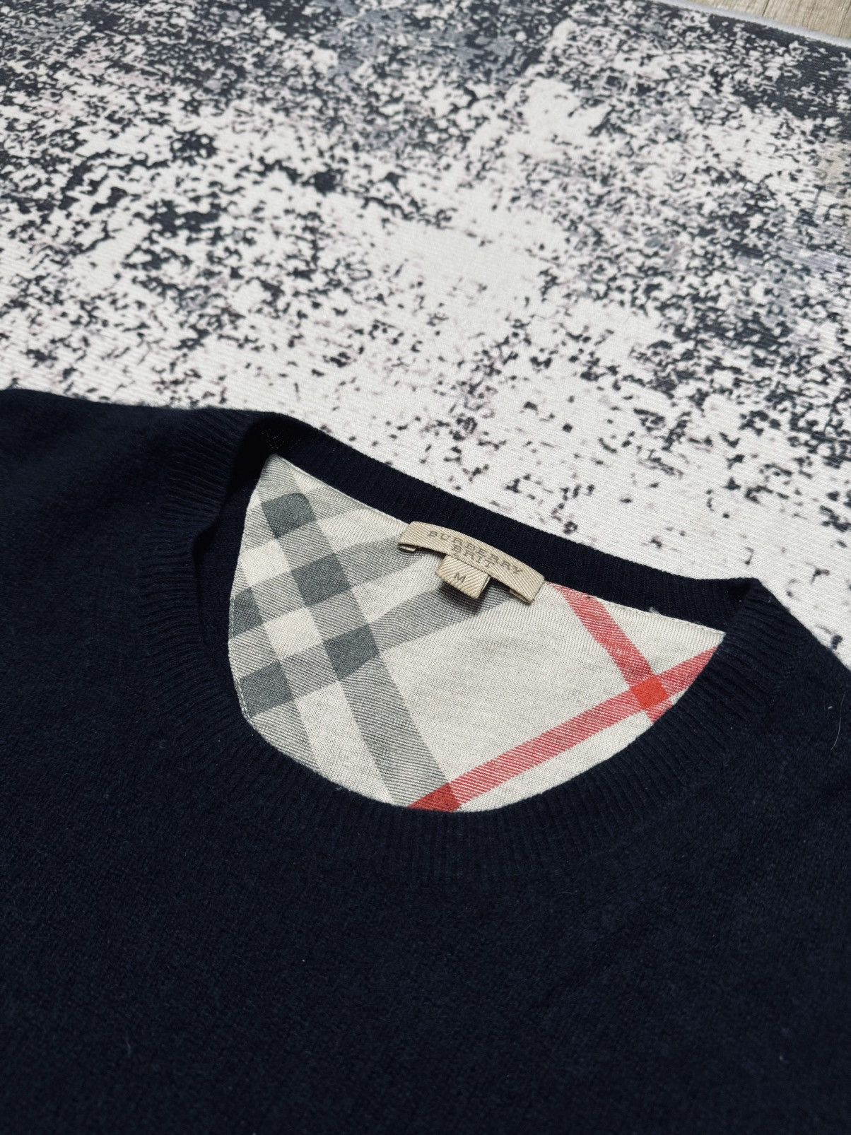 Burberry Vintage Burberry Knit Sweater Jumper Cashmere Navy M Size US M / EU 48-50 / 2 - 3 Thumbnail