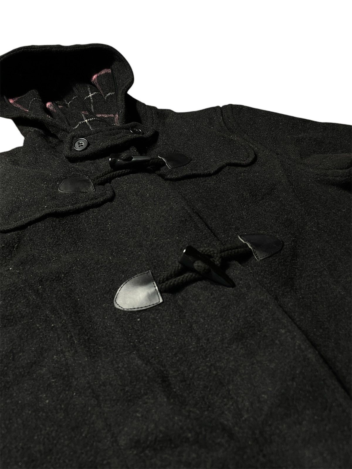 Japanese Brand PARLAL COAT - Wool Black Duffle Jacket Size US S / EU 44-46 / 1 - 5 Thumbnail
