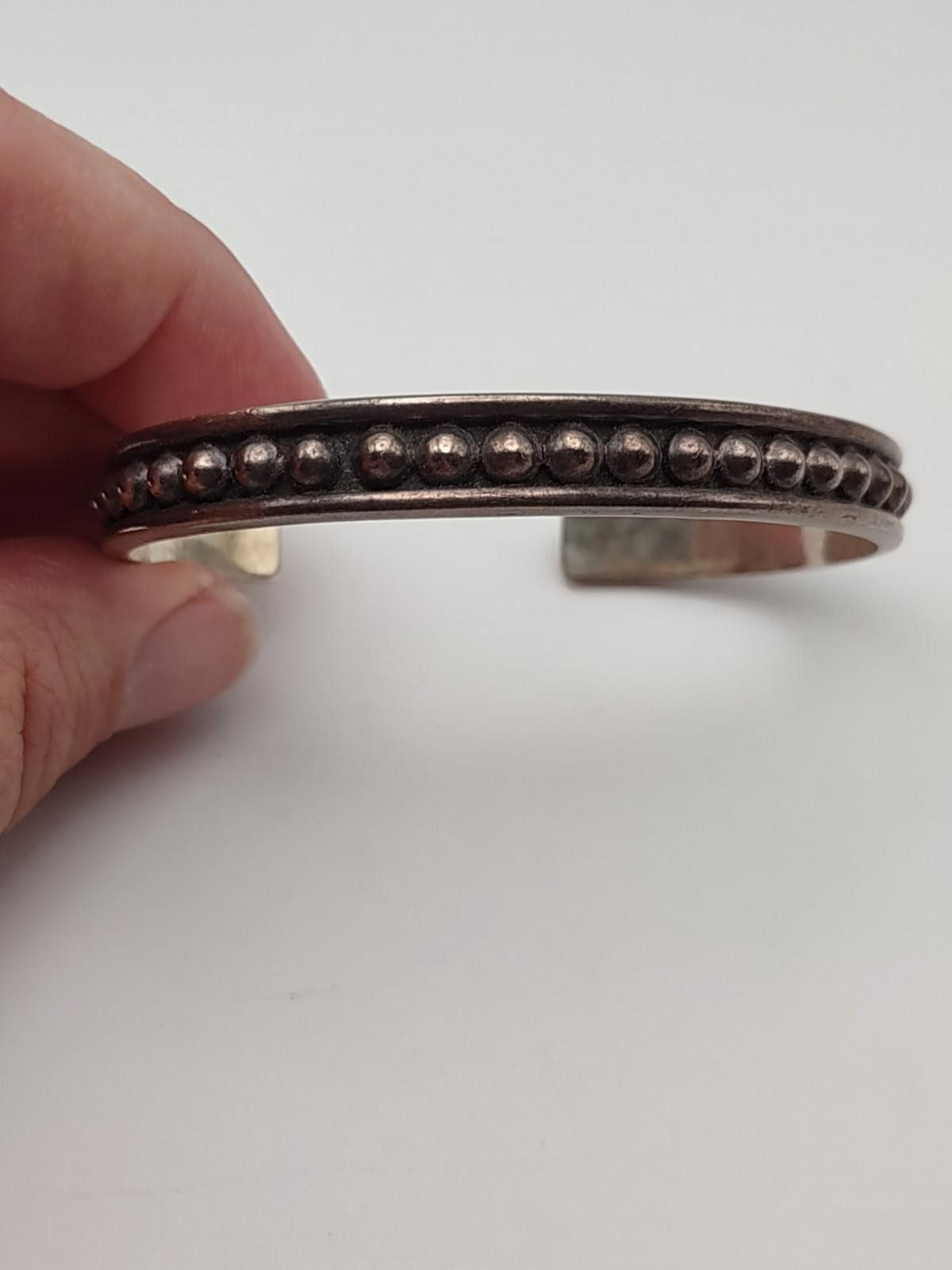The Unbranded Brand Heavy Sterling Silver Cuff Bracelet 20.7g Oxidized Size ONE SIZE - 3 Thumbnail