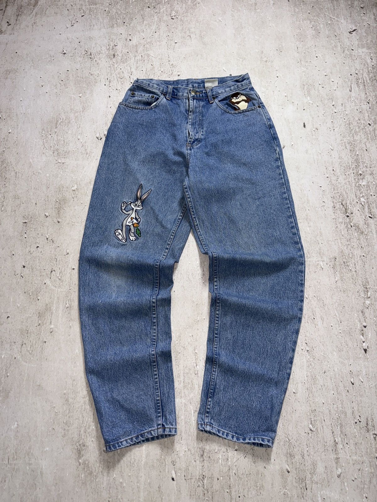 Warner Bros Blue jeans basic baggy fit warner bros 1994 looney tunes Size 28" / US 6 / IT 42 - 1 Thumbnail