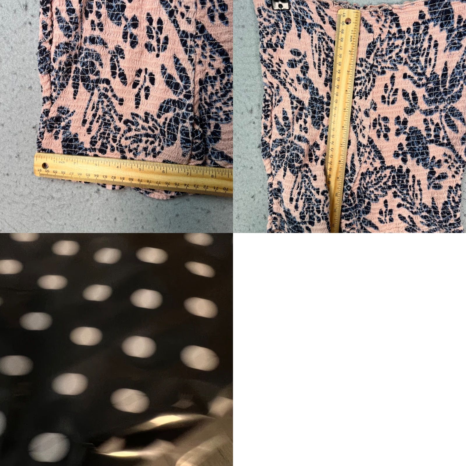 Free People Free People Womens Small Pink & Black Textured Smocked Shorts 100% Viscose Summer Beach Shorties True Vintage No Size 28" / US 6 / IT 42 - 8 Thumbnail