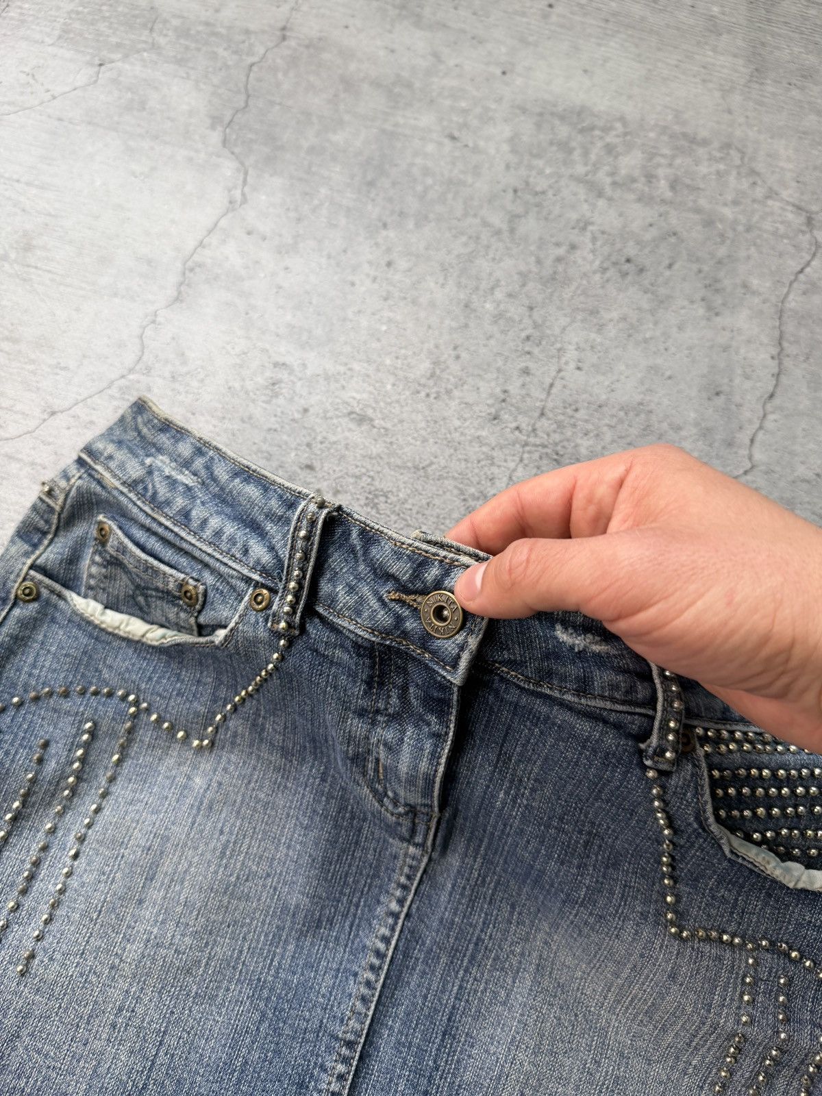 Japanese Brand 🔥Offers🔥Vintage Y2K Skirt Denim Goth Streetwear Rare Size 28" / US 6 / IT 42 - 3 Thumbnail