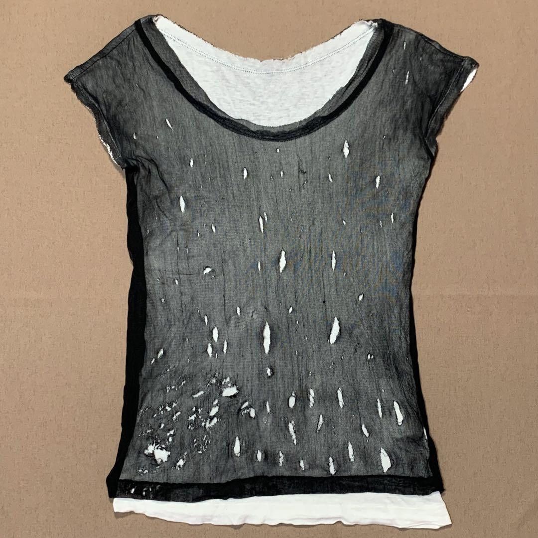 Yohji Yamamoto YOHJI YAMAMOTO damage layered design tee Size US S / EU 44-46 / 1 - 1 Thumbnail
