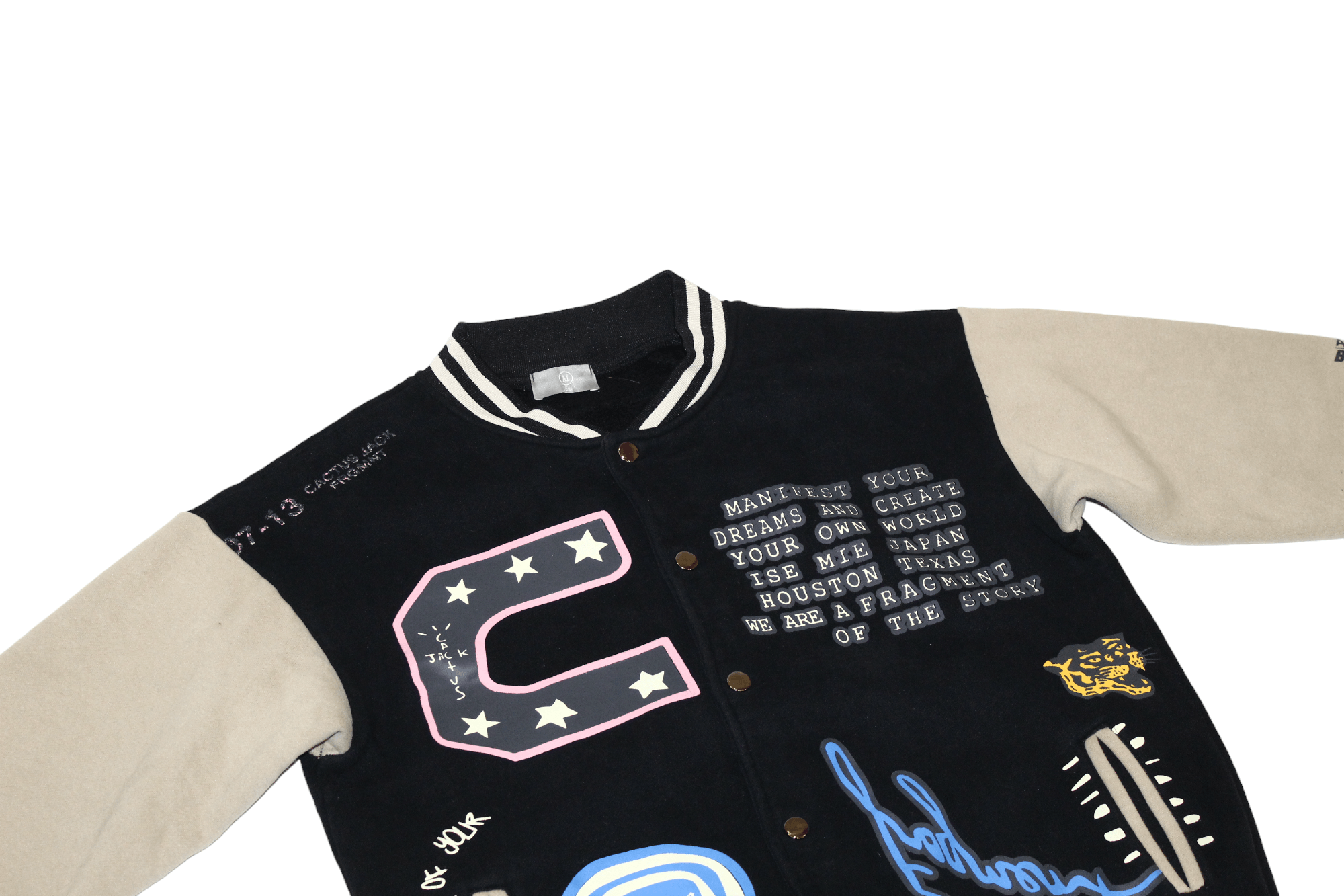 Japanese Brand hbat design Cactus Jack Travis Scott printed varsity jacket Size US M / EU 48-50 / 2 - 4 Thumbnail